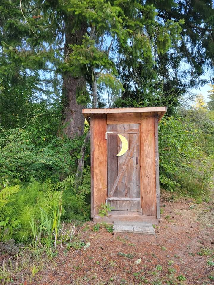 Clean, well appointed composting toilets. 