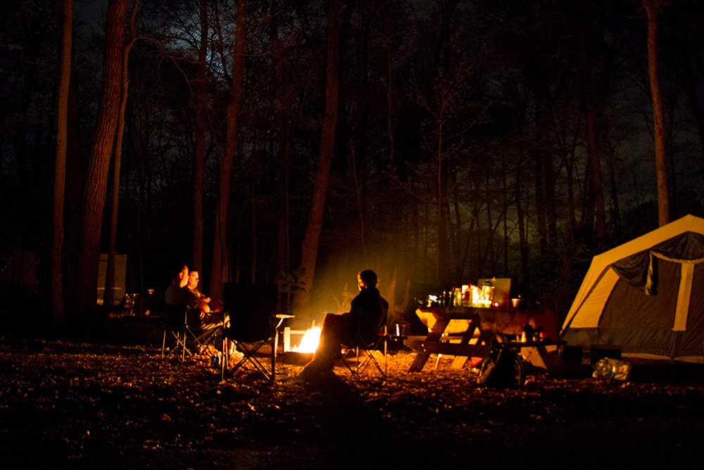 Camping at the Turkey Run Campgrounds.