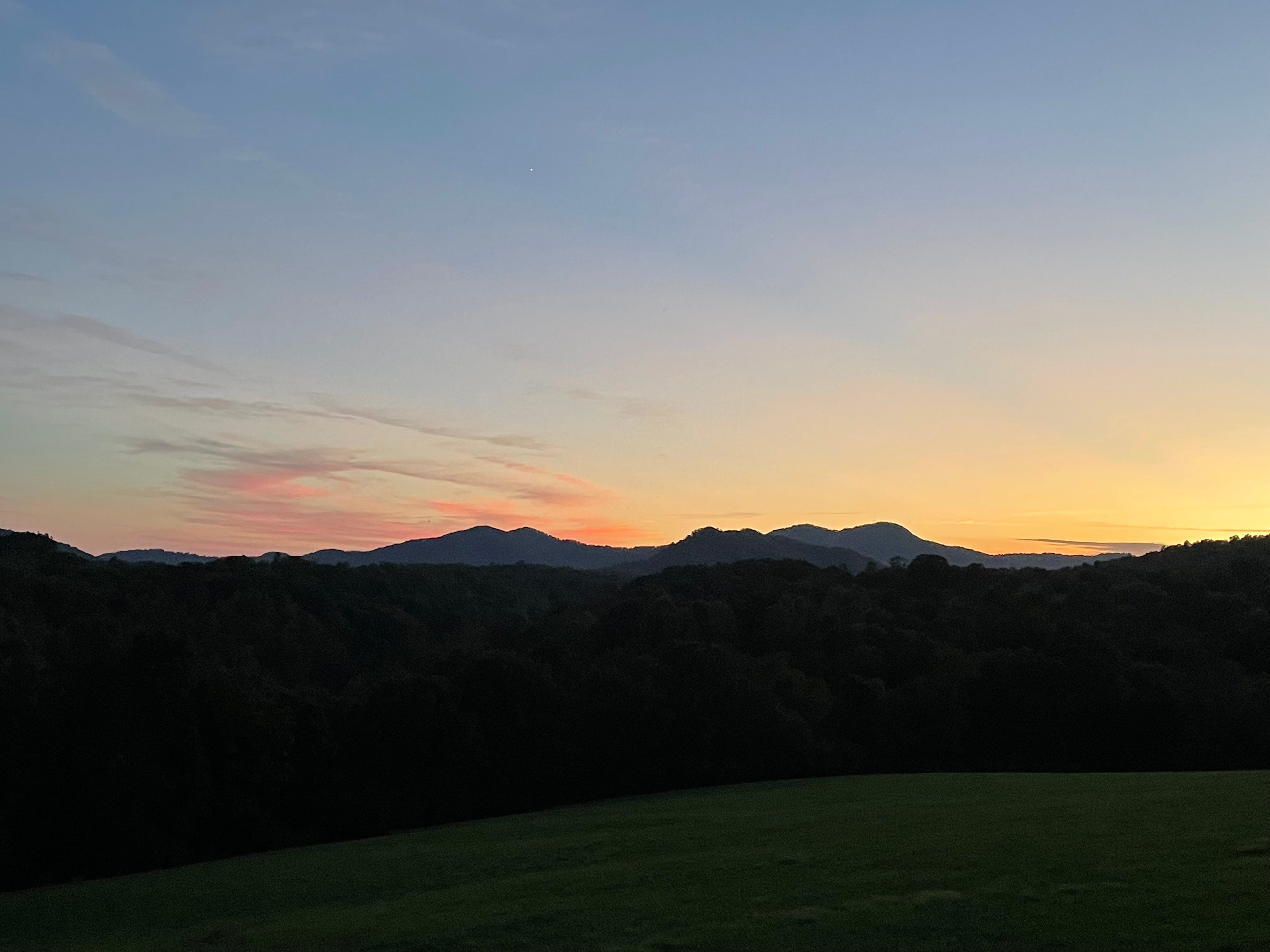 View from Upper Field campsites