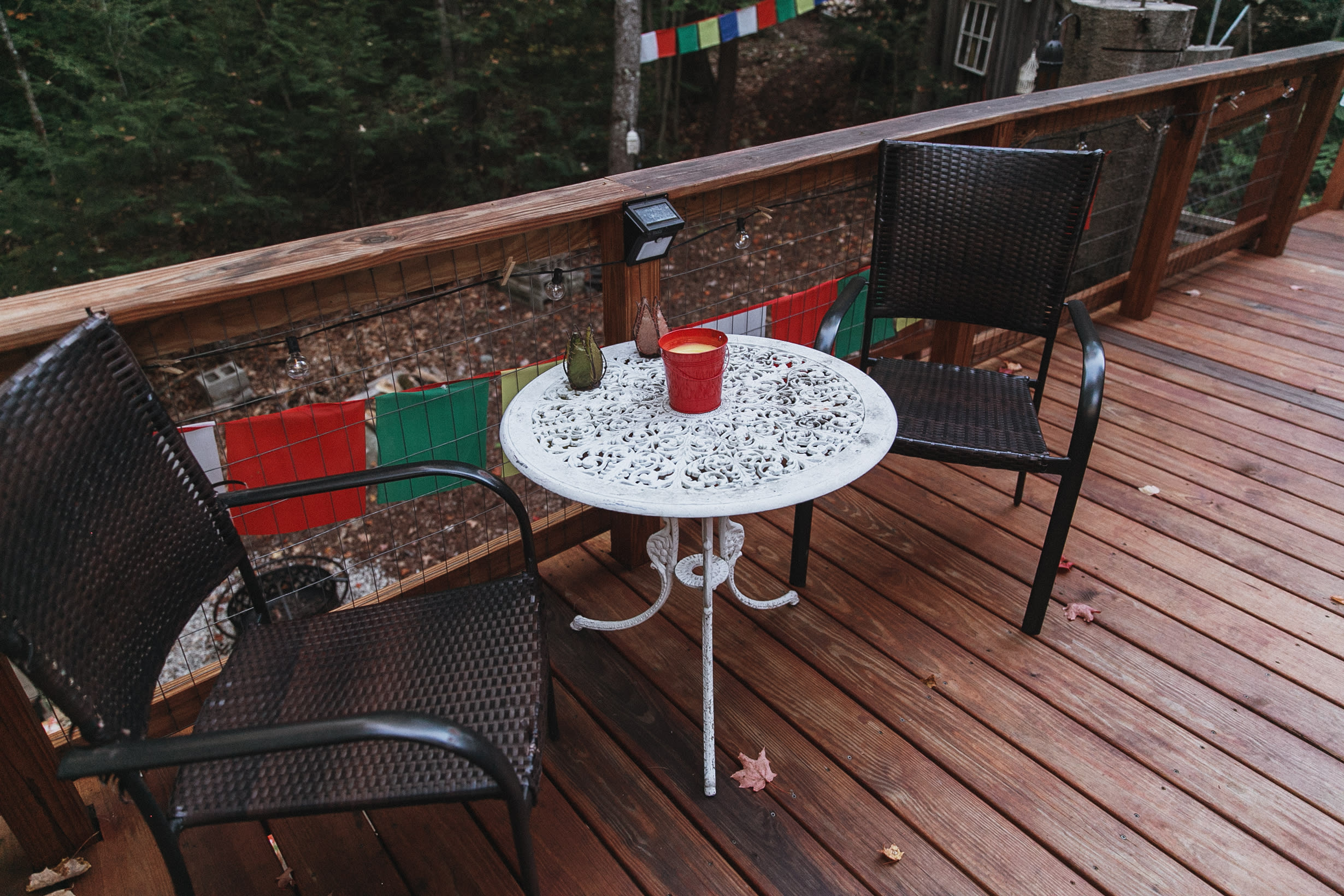 More outdoor seating, conveniently located next to the grill (just out of the frame)