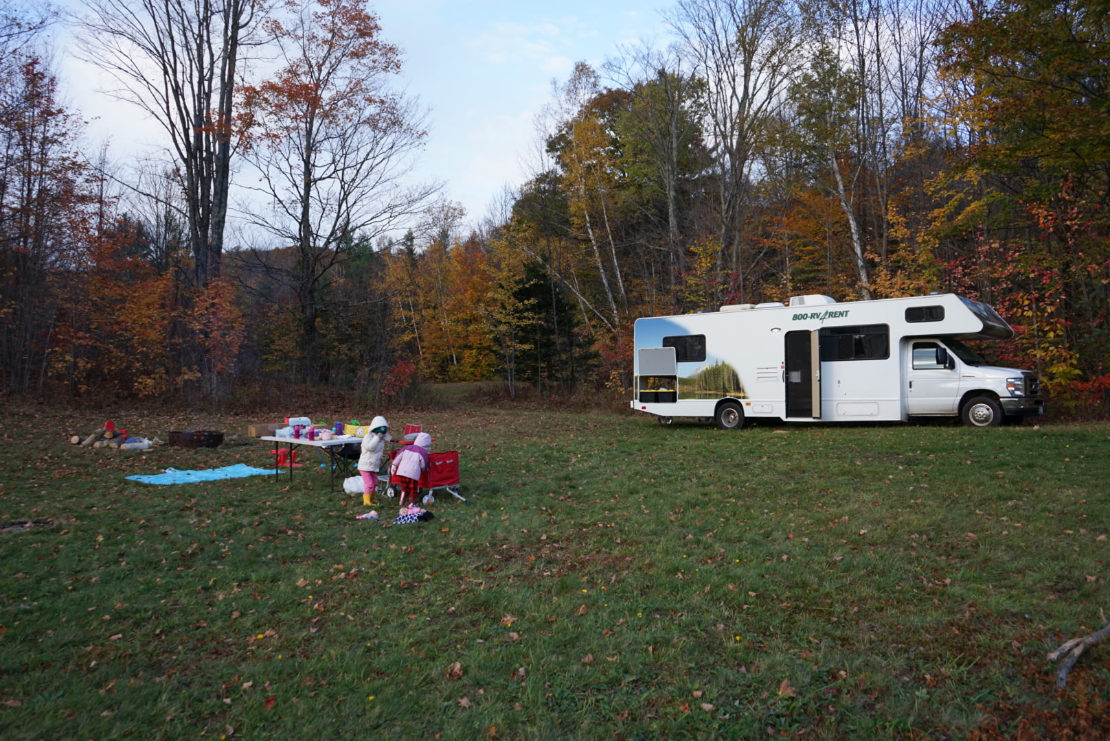 We parked our RV at the top 