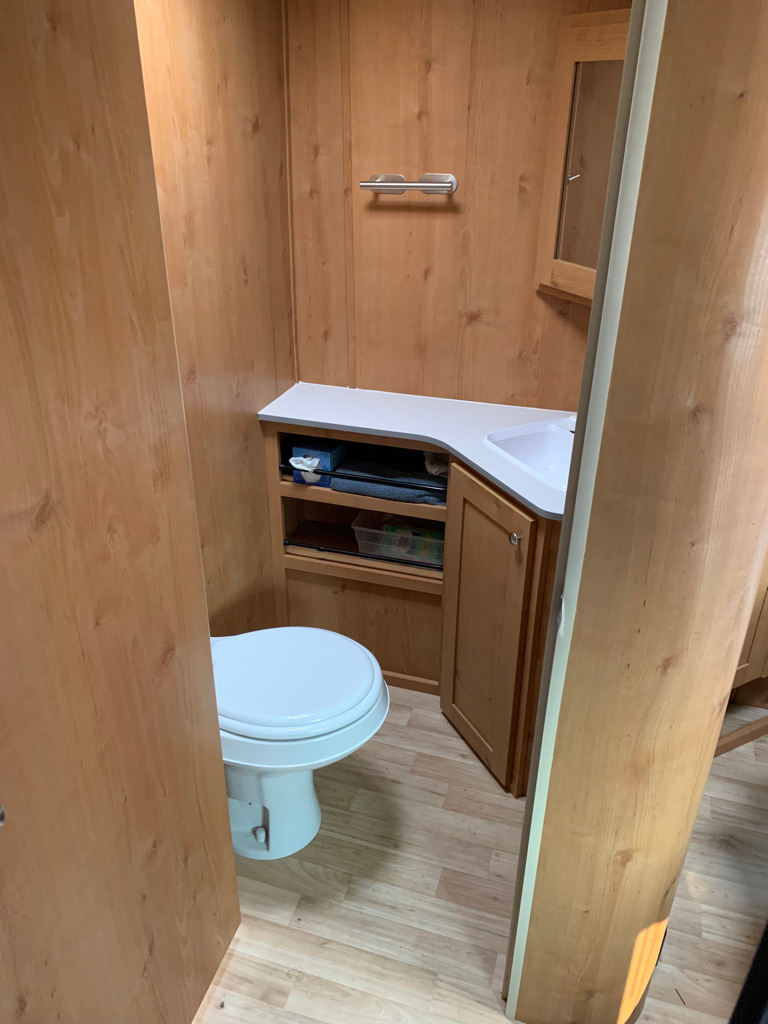 Lucy's bathroom; shower is separate on the otherside of the hallway!