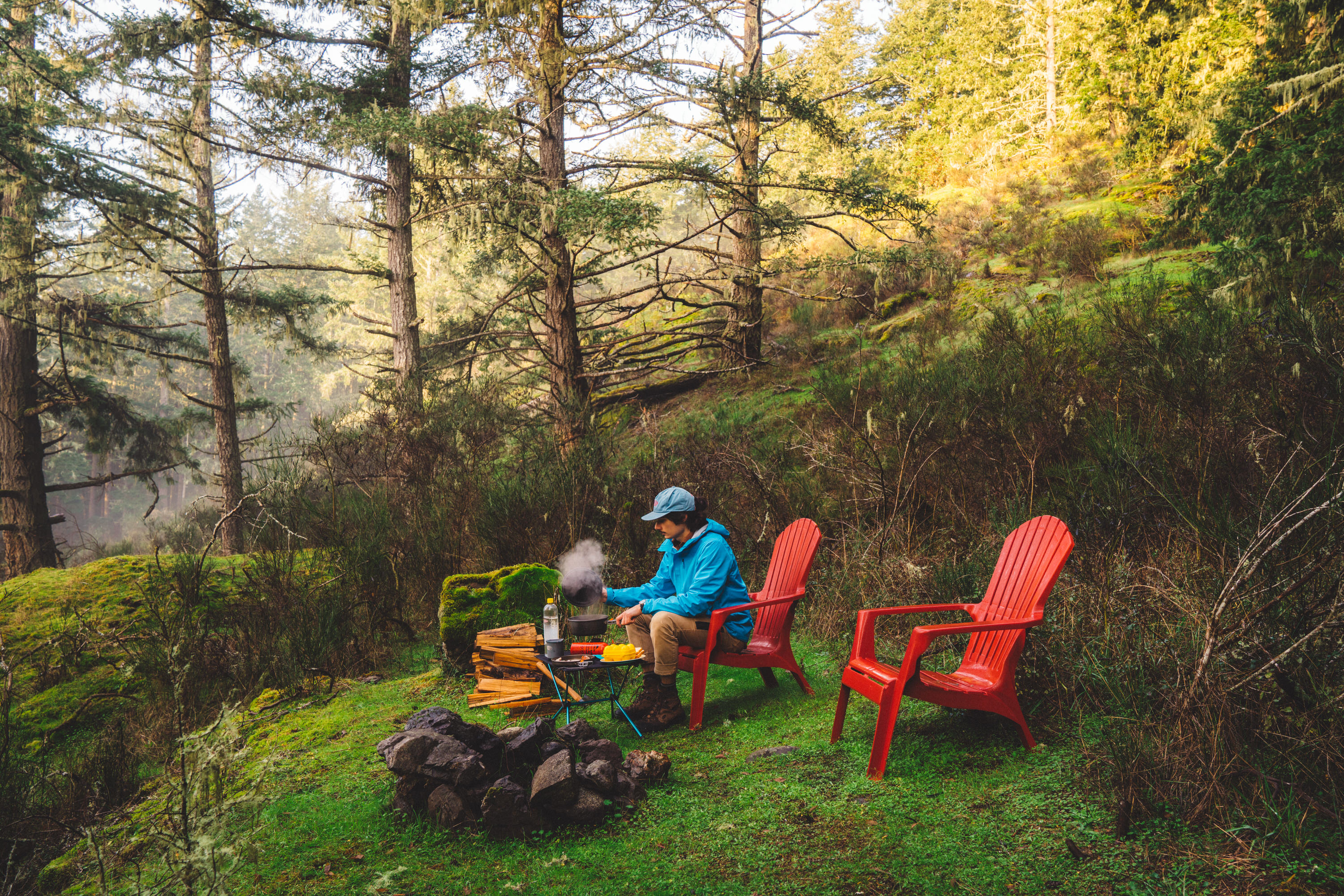 Breakfast coming along.