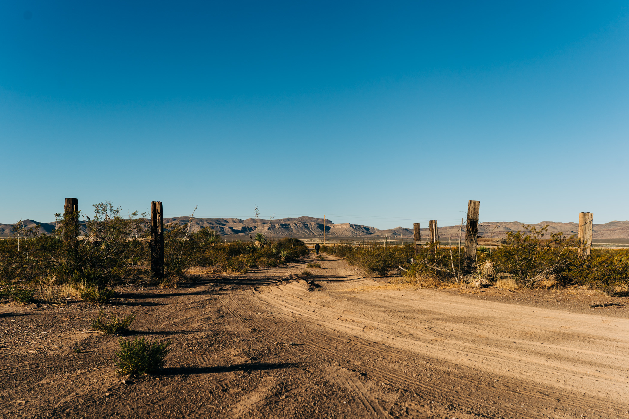 The dirt road that leads to the campsite. You'll see at least a couple caches along this road.