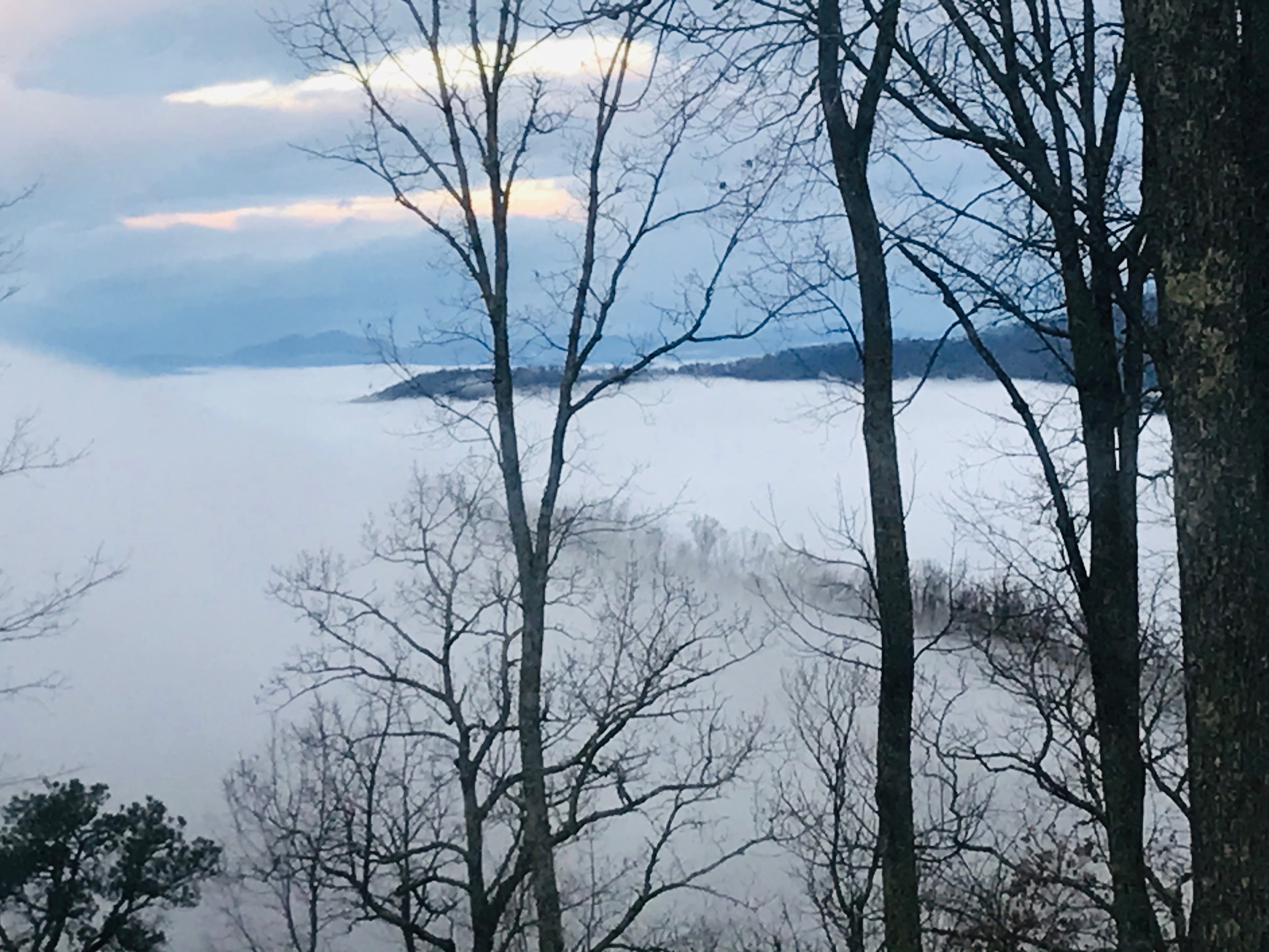 Sea of clouds from above 