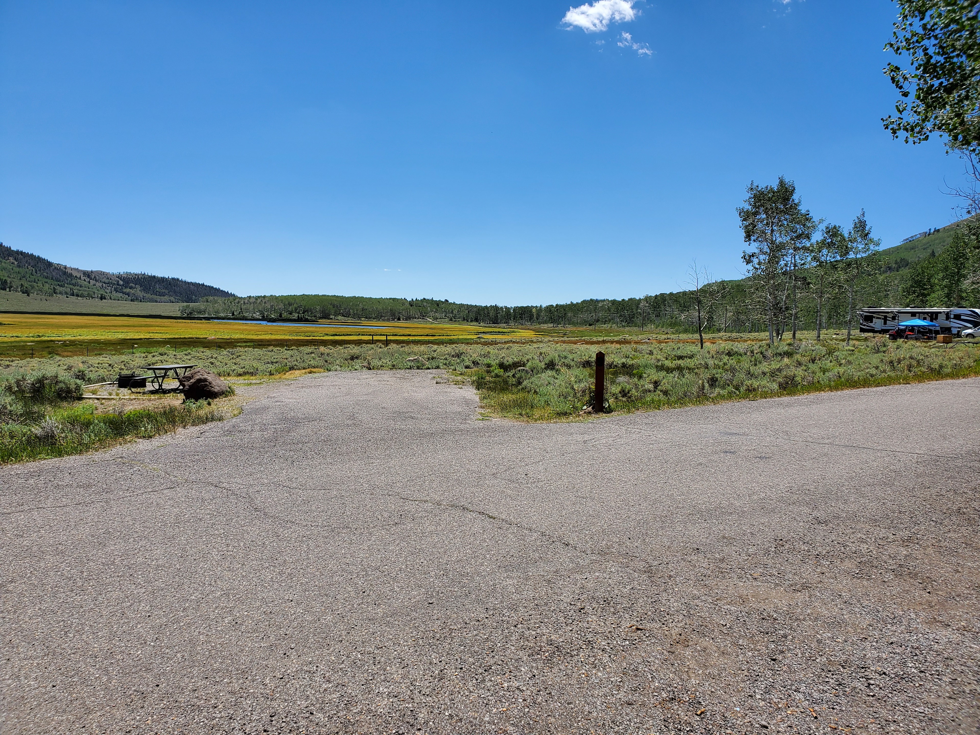The lake side has some areas that are full sun for those that want more vitamin D.