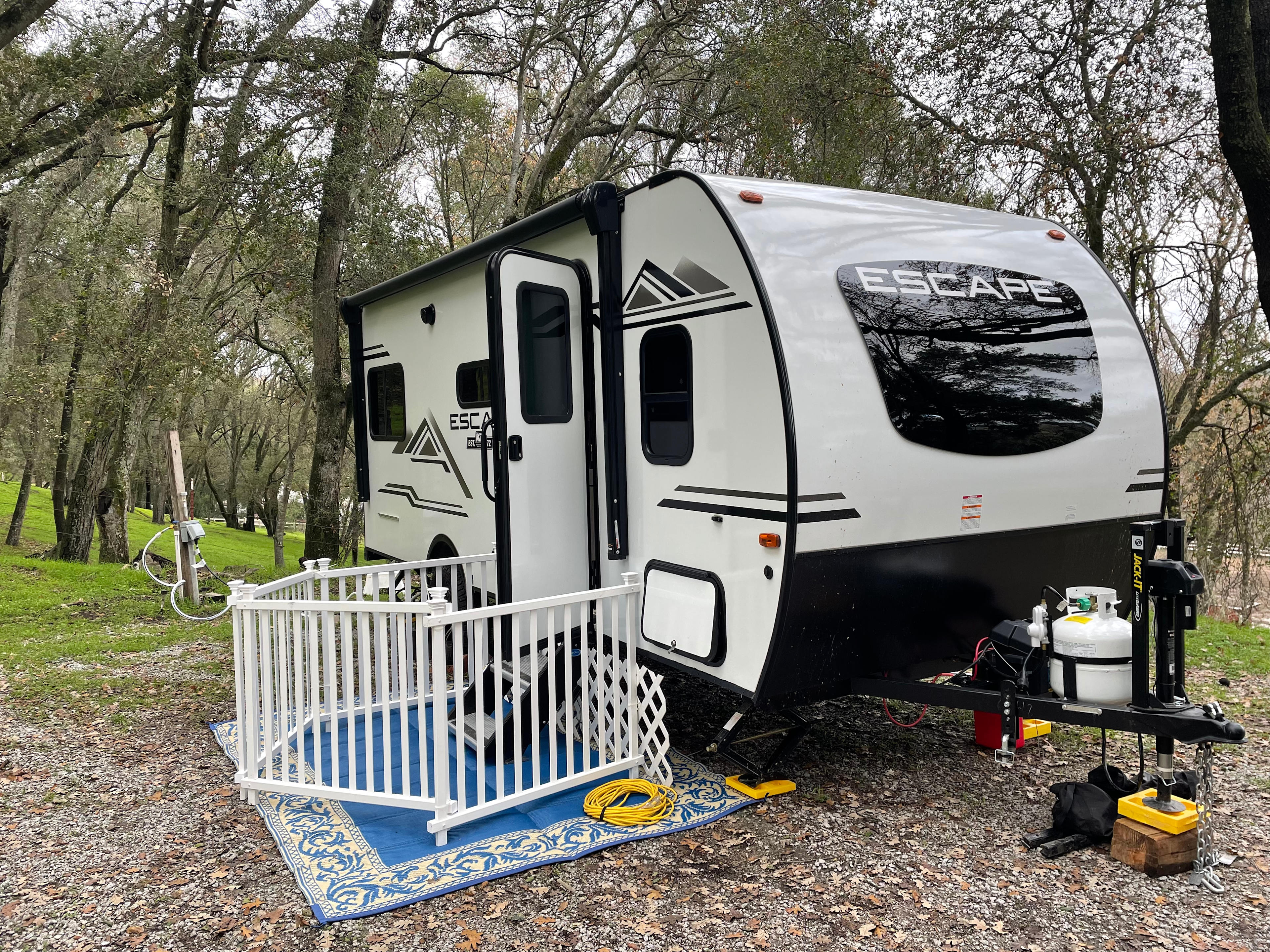 Backed in to the space. 