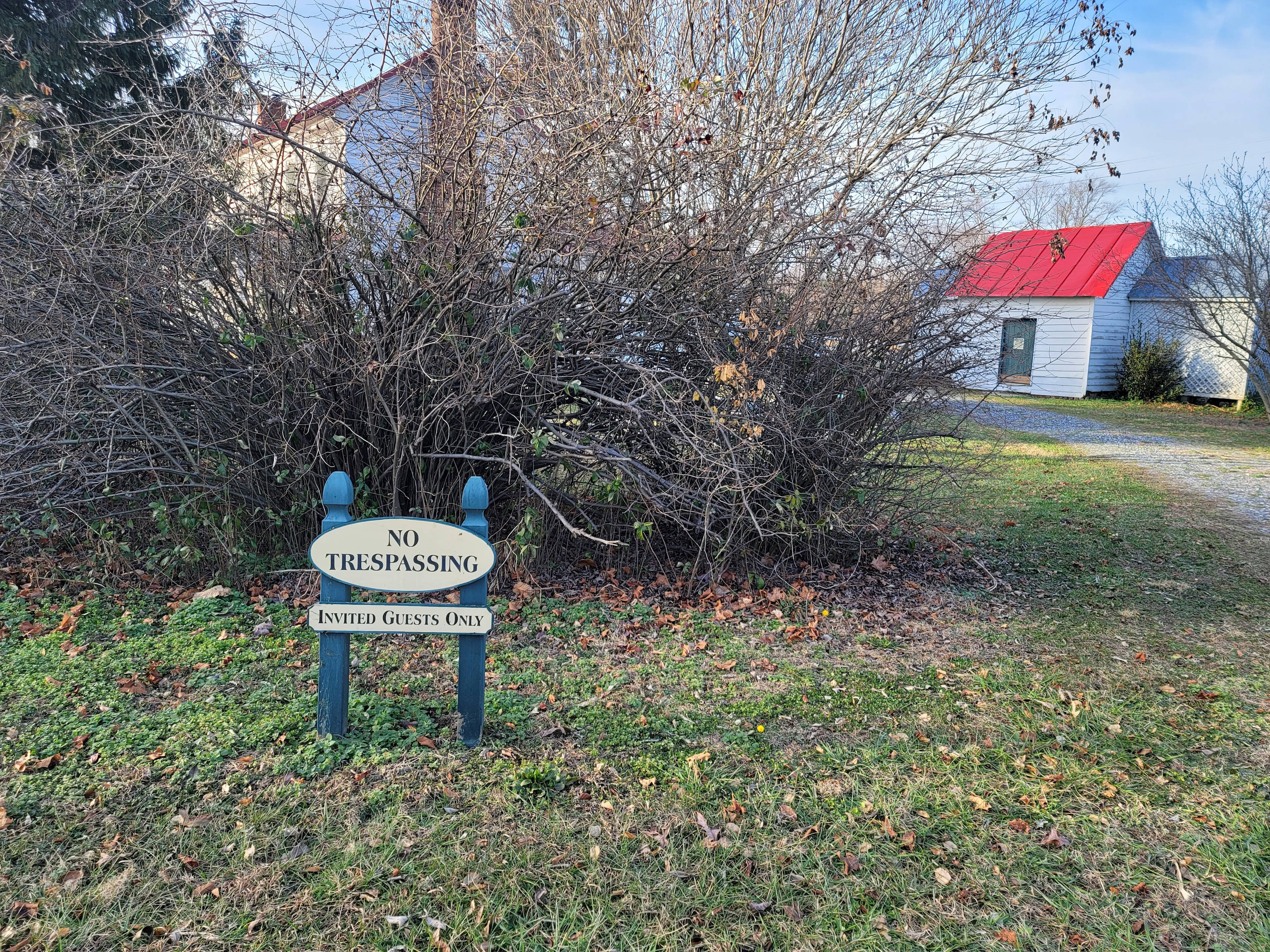 This property has history. The small building to the right is the original "meat house". Everything on the cleared side of the extensive fence is private, but we will try to accommodate a tour of the cleared side. 