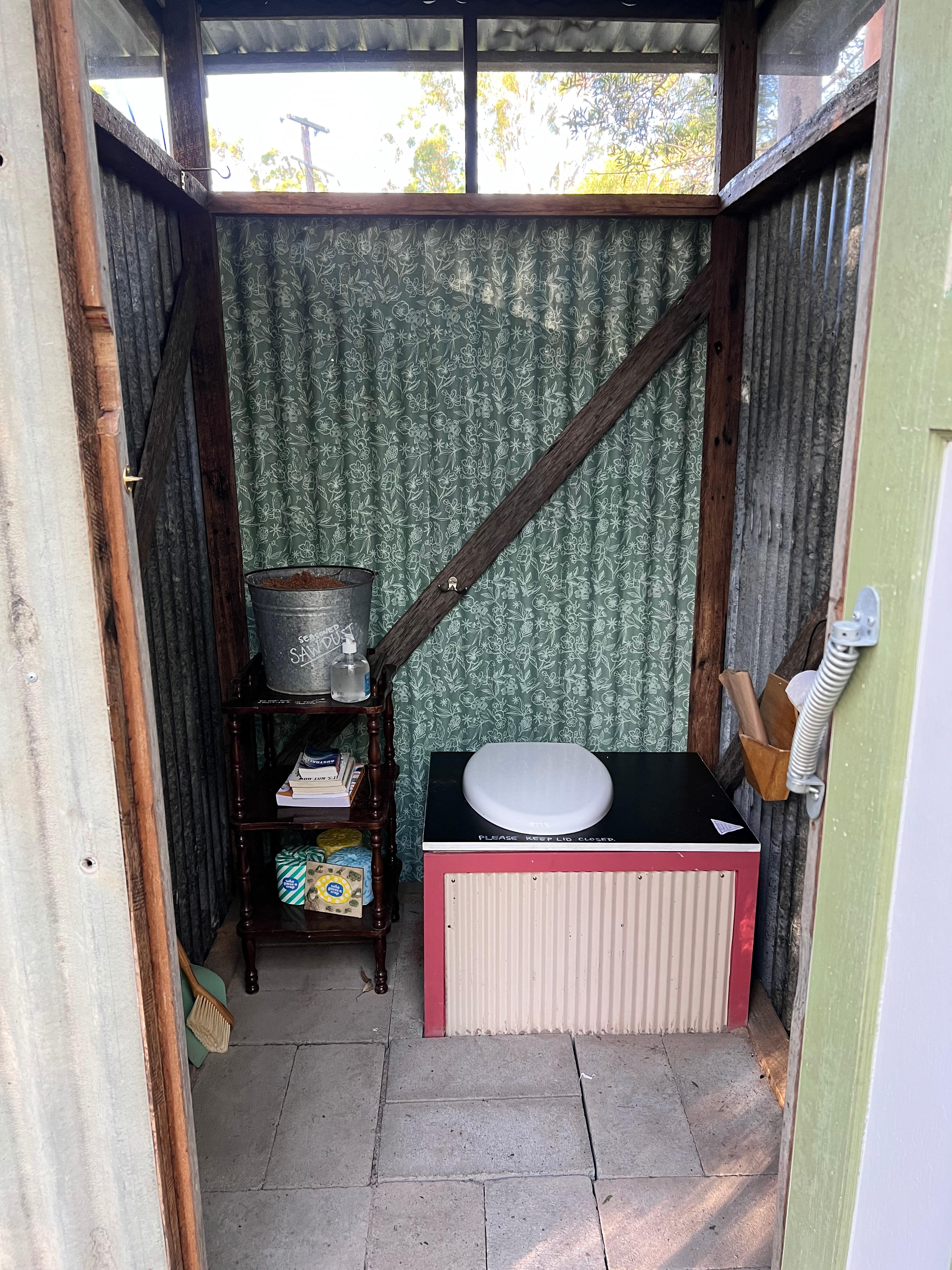 Our Lovely Bush Loo. Take time to admire the woodwork...