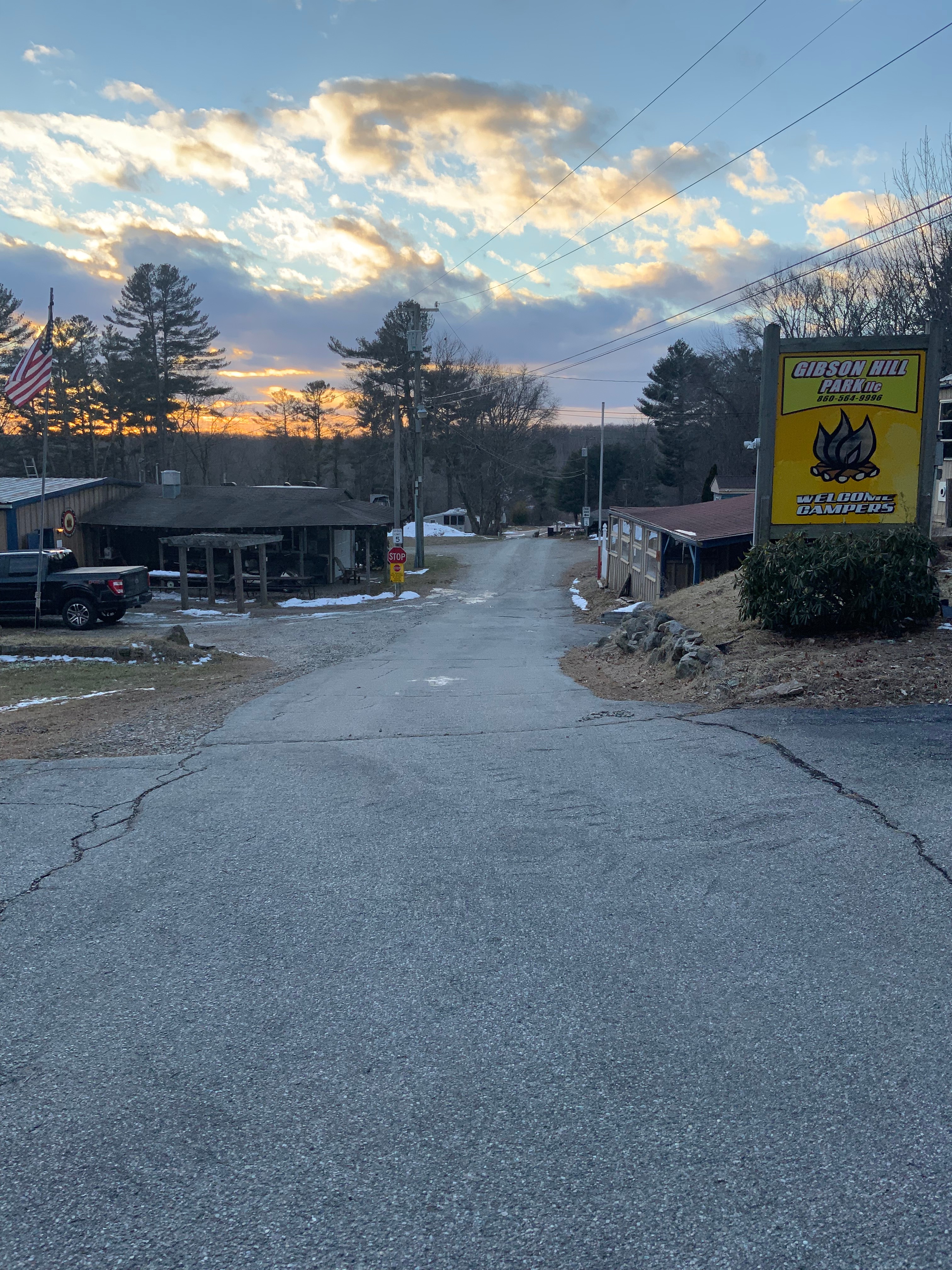 Campsite Entrance with soon to be STORE for your camping and essential Needs!!