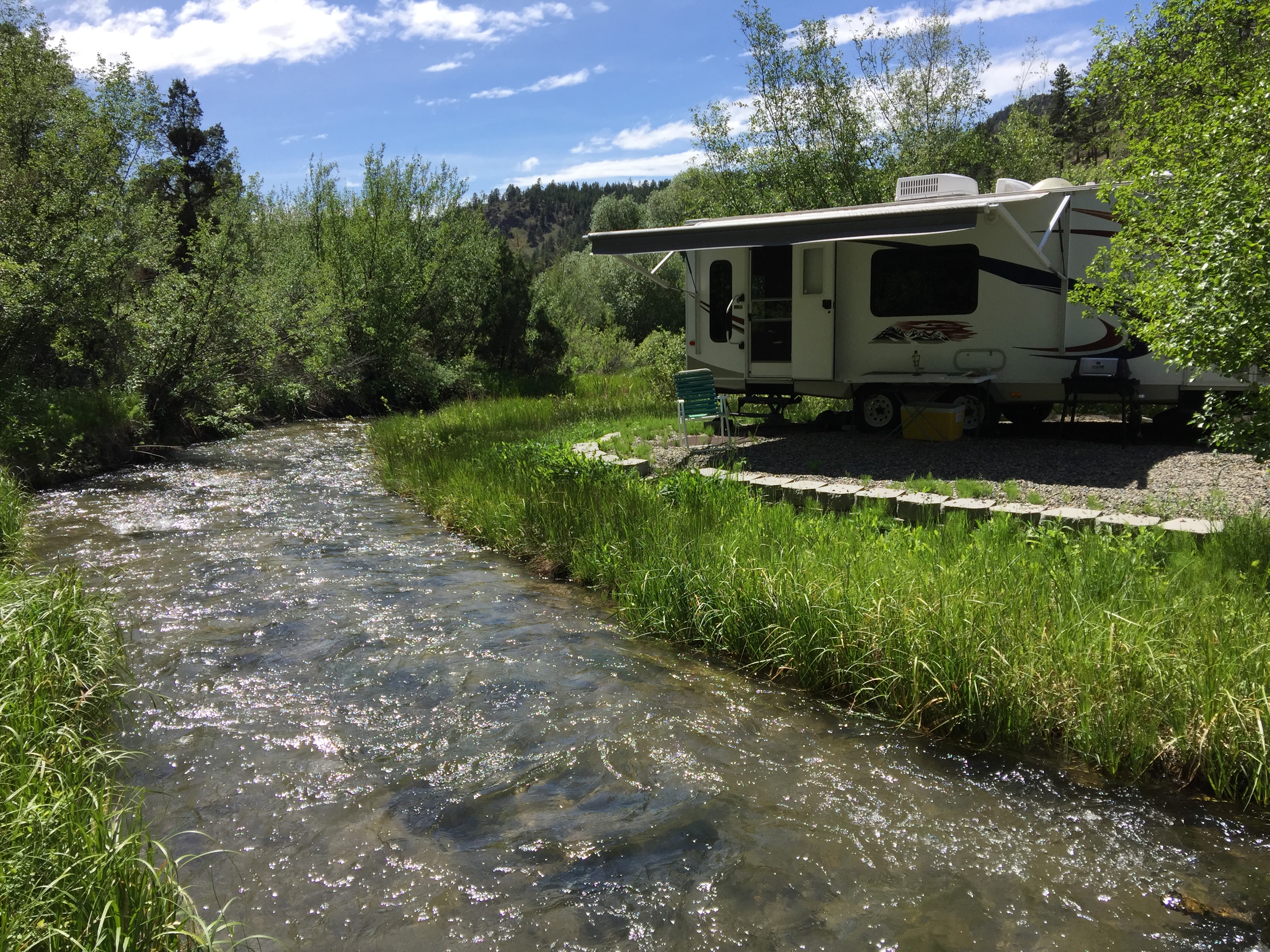 Close enough to hear the creek