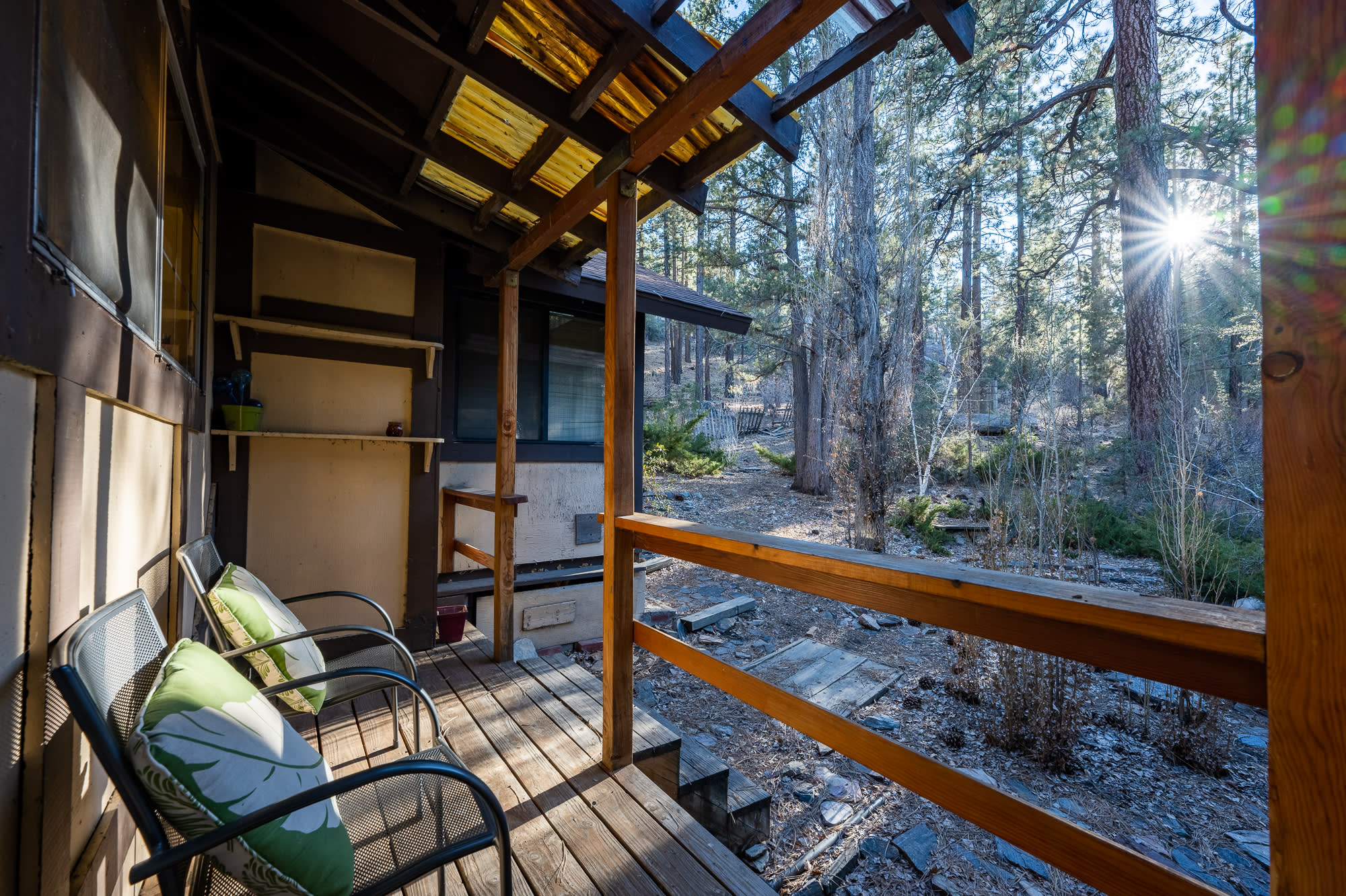 small patio off the secondary bedroom.