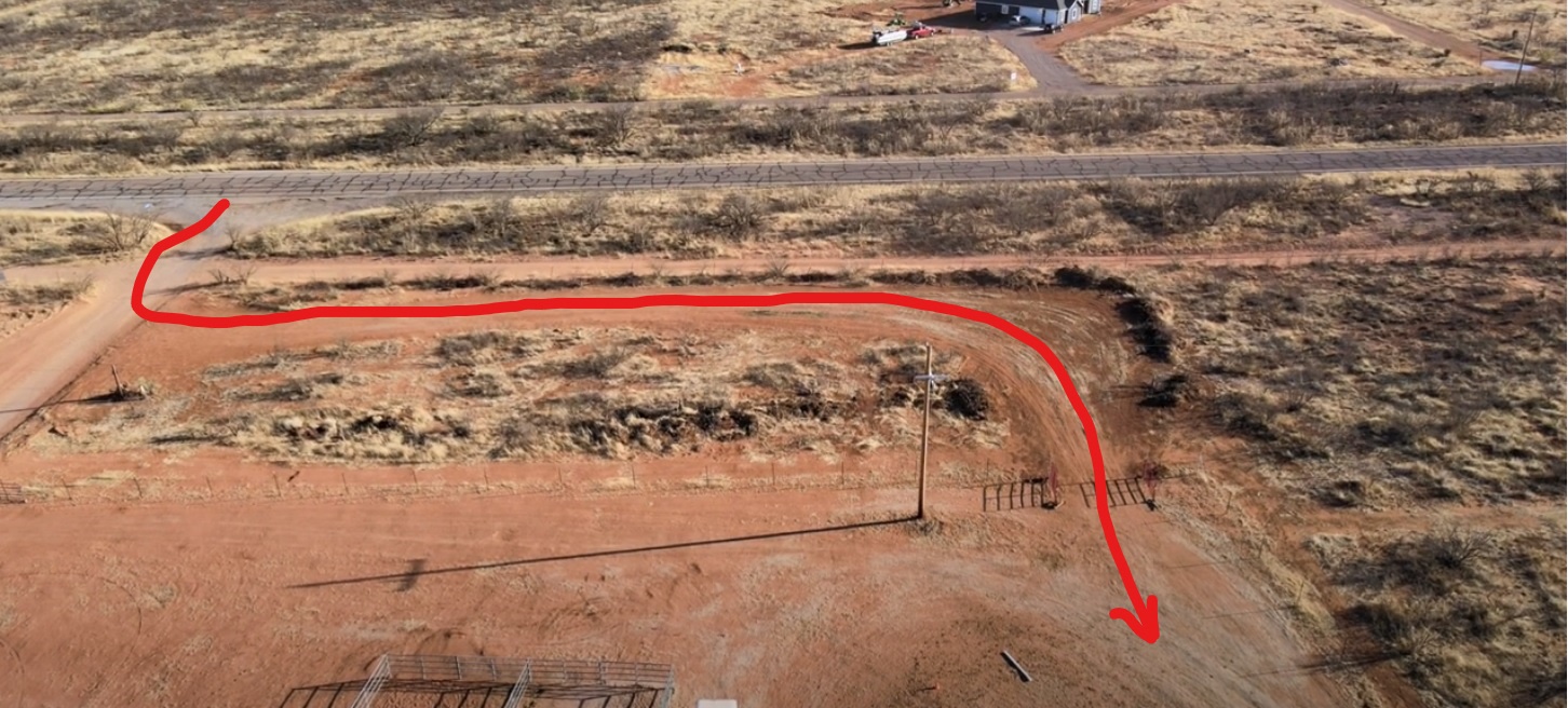 The RV driveway and gates from Hwy 82