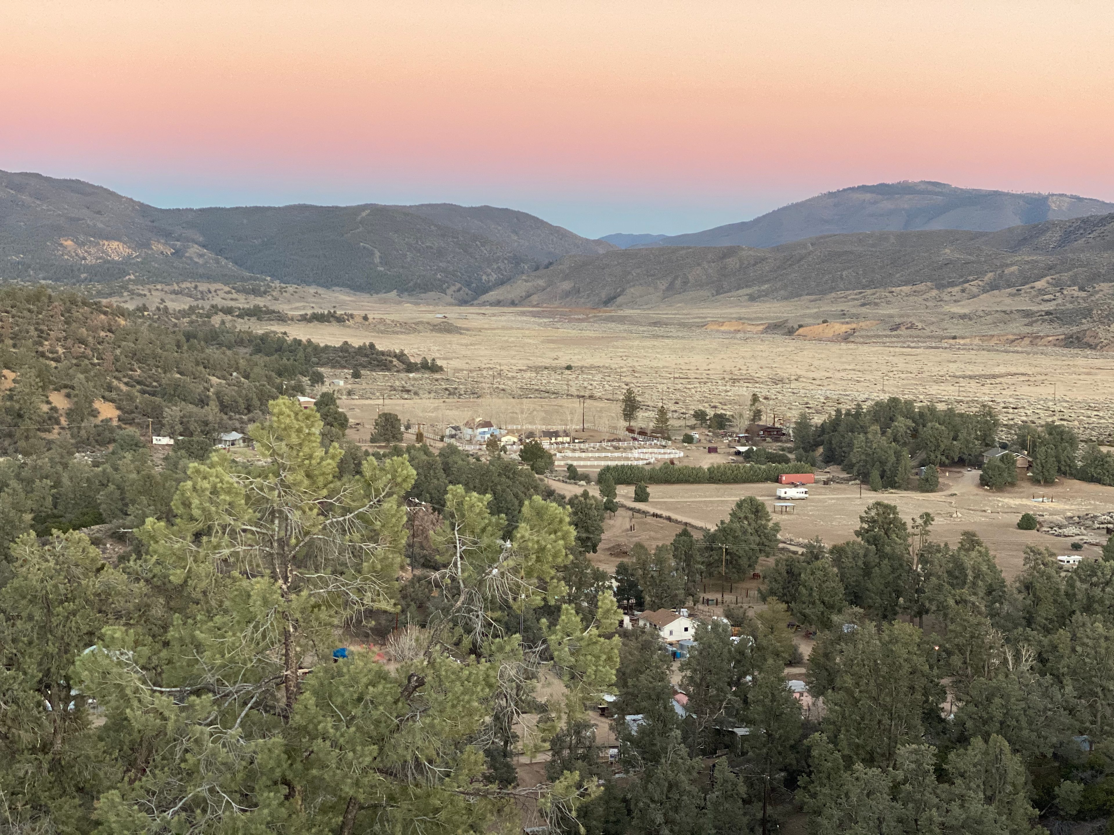 View from Greenleaf Peak. Campsite is in lower right corner. 