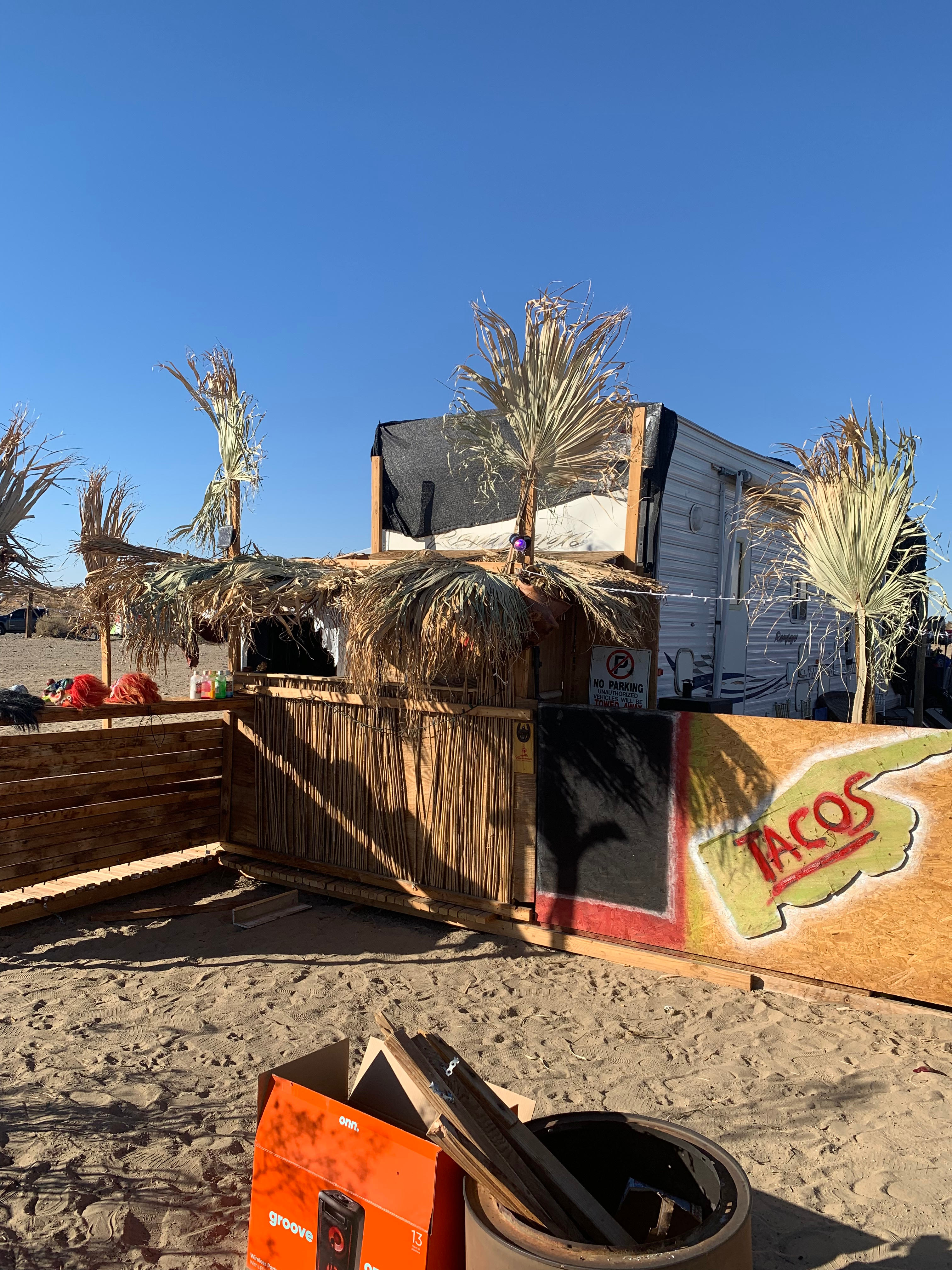 Tiki bar in the desert 