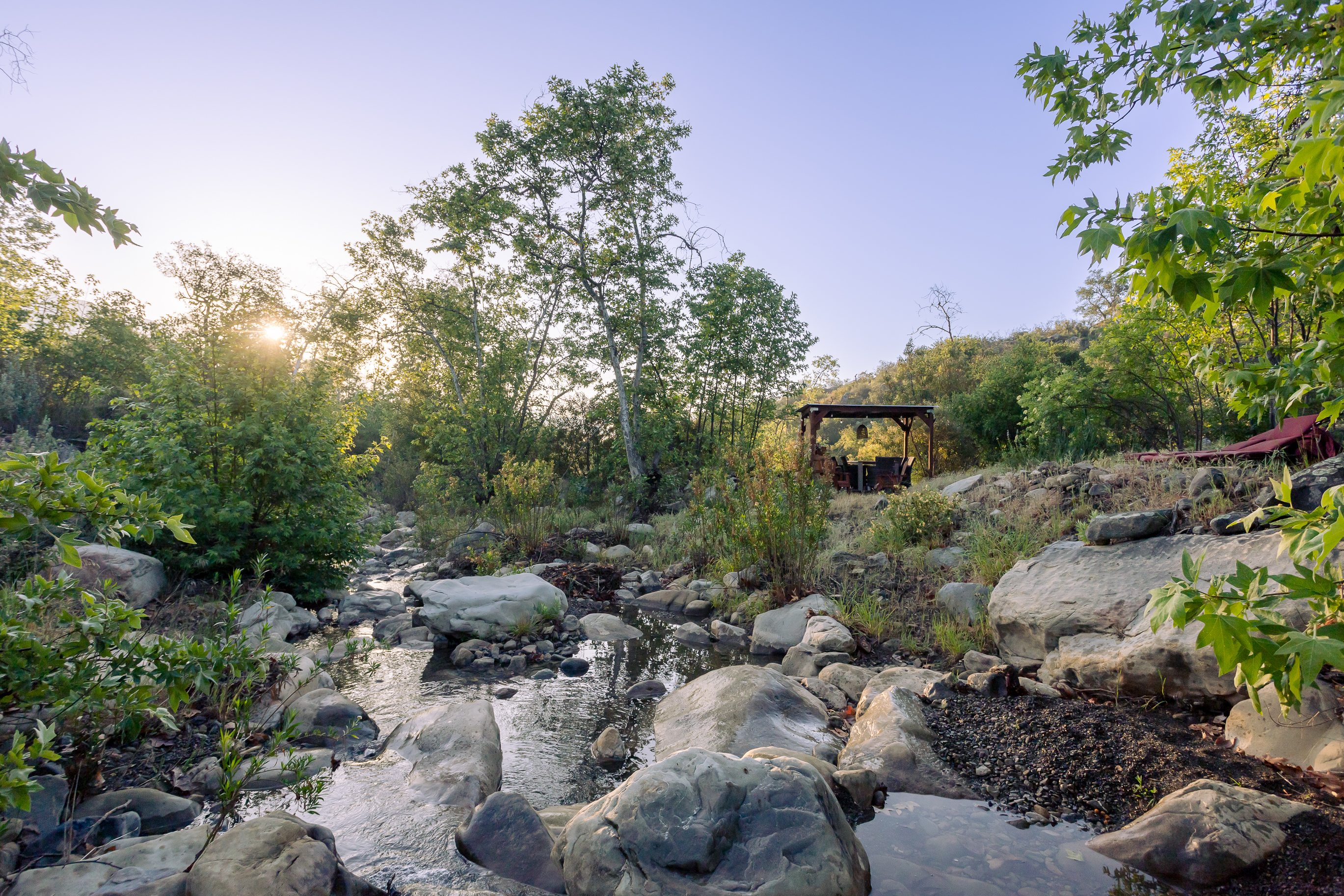 Sunrise on the creek. 