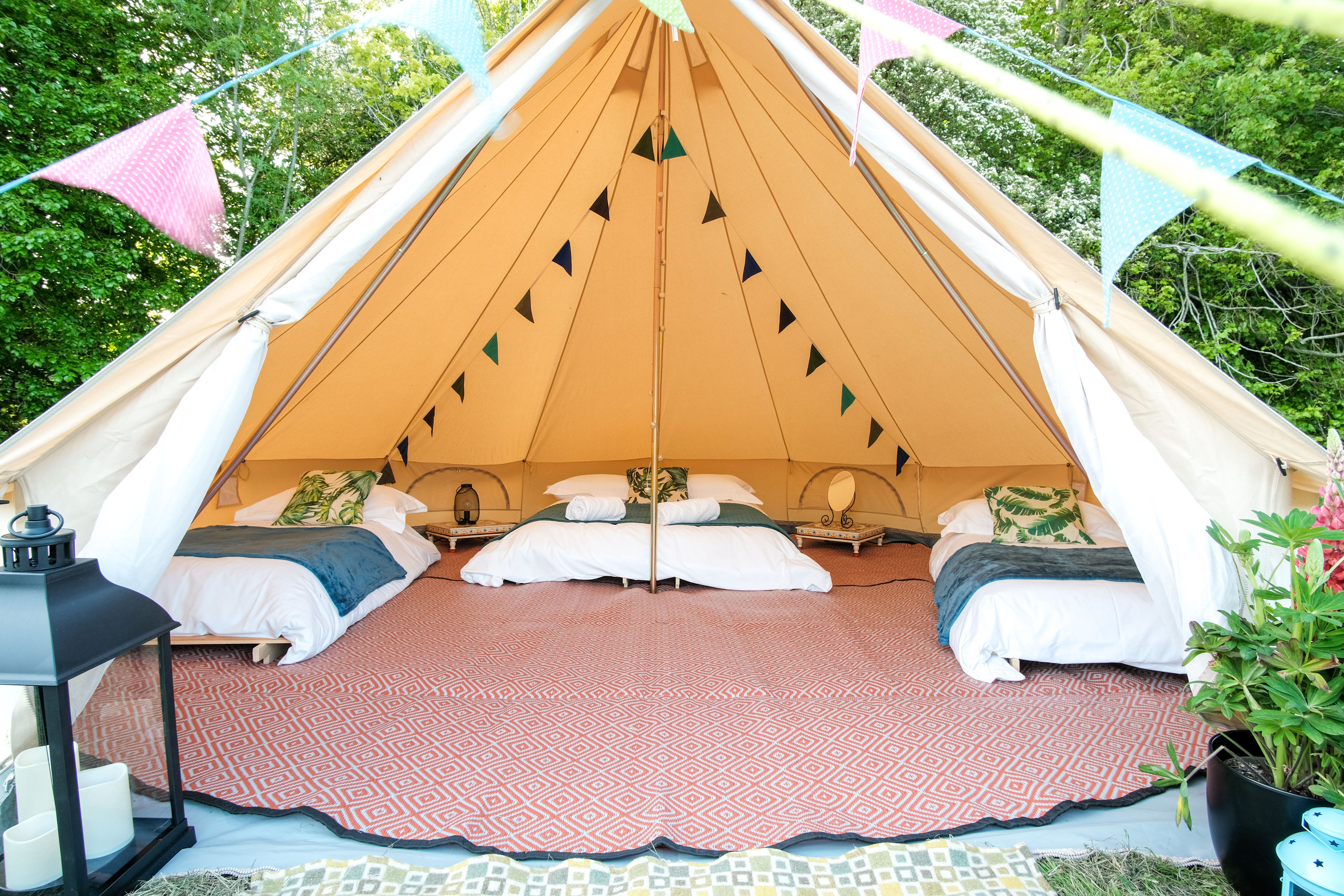 Spacious bell tents