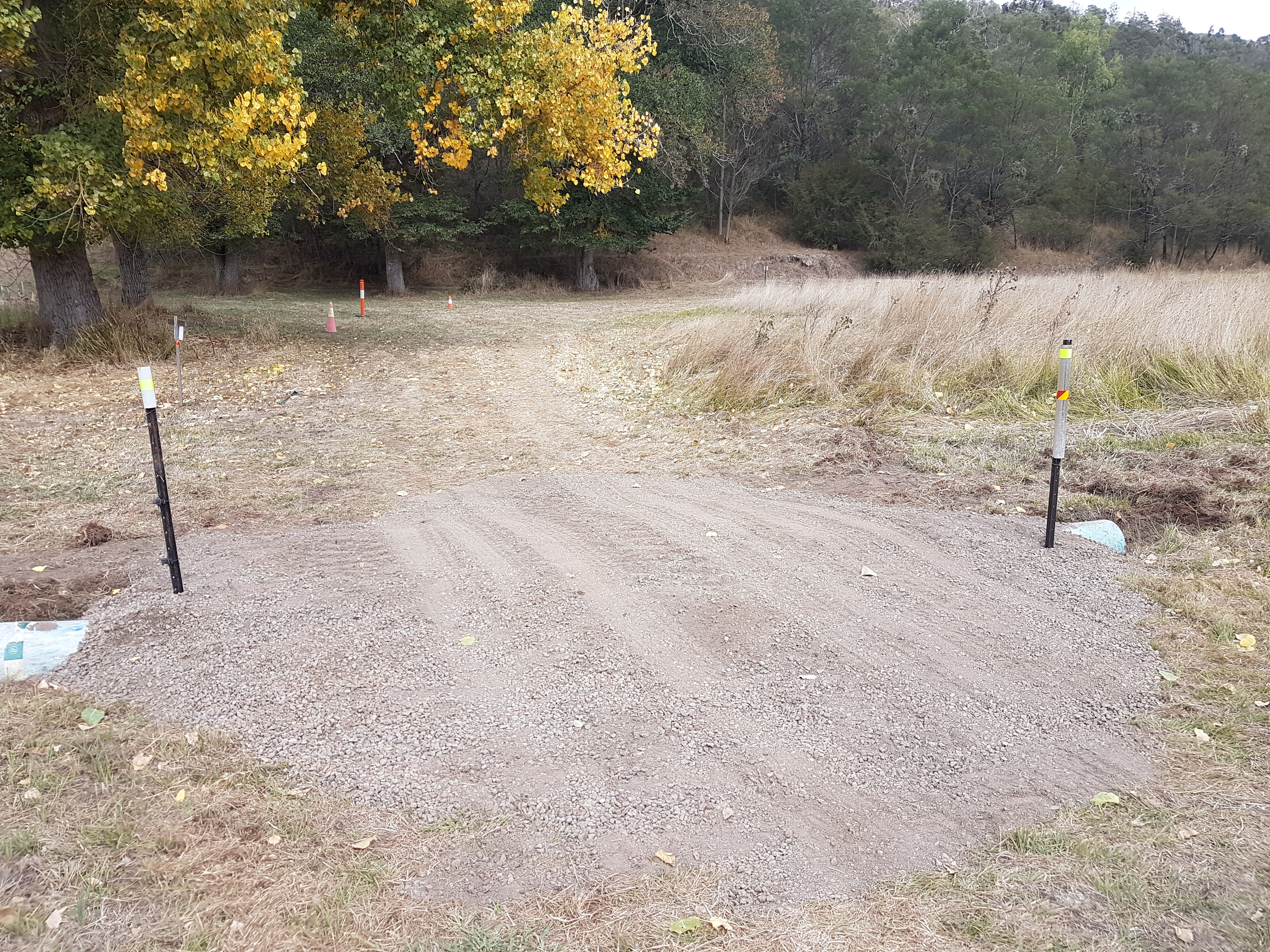 Brand new, all weather crossing of drainage ditch.