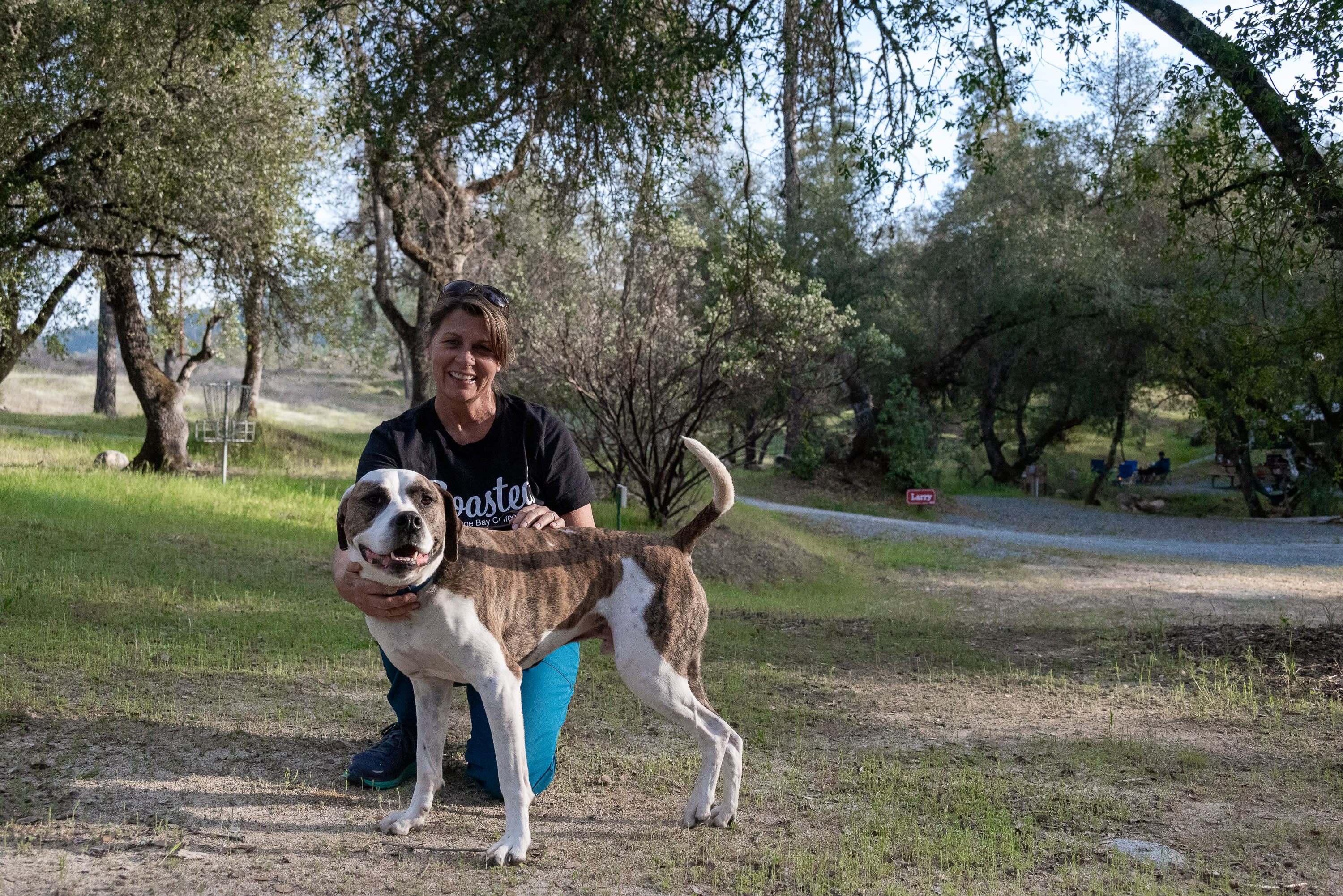 Our host Kris and site mascot.  They were very pleasant and made sure we got settled in nicely. 