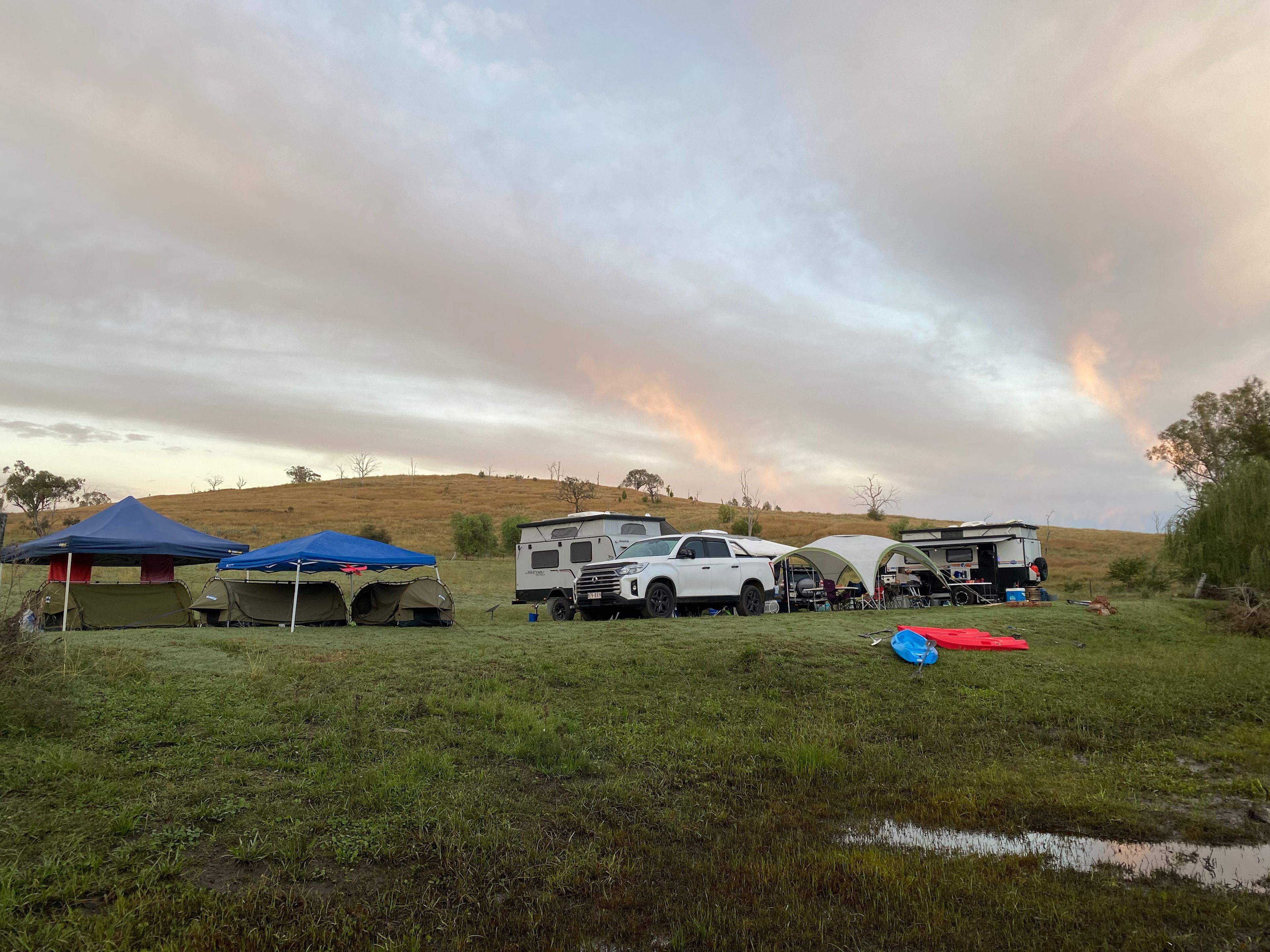 Camp sites are large and level