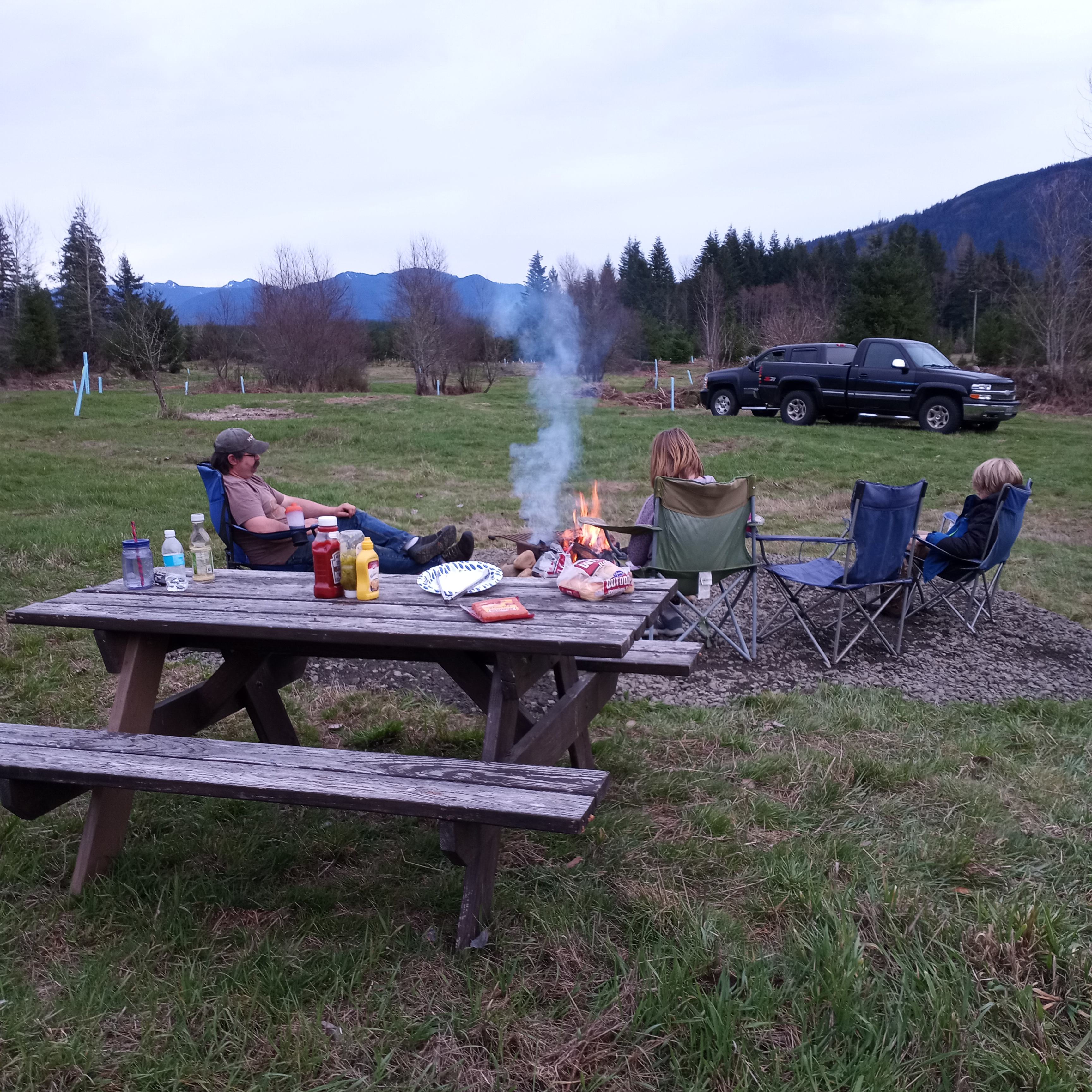 Picnic table located at site 