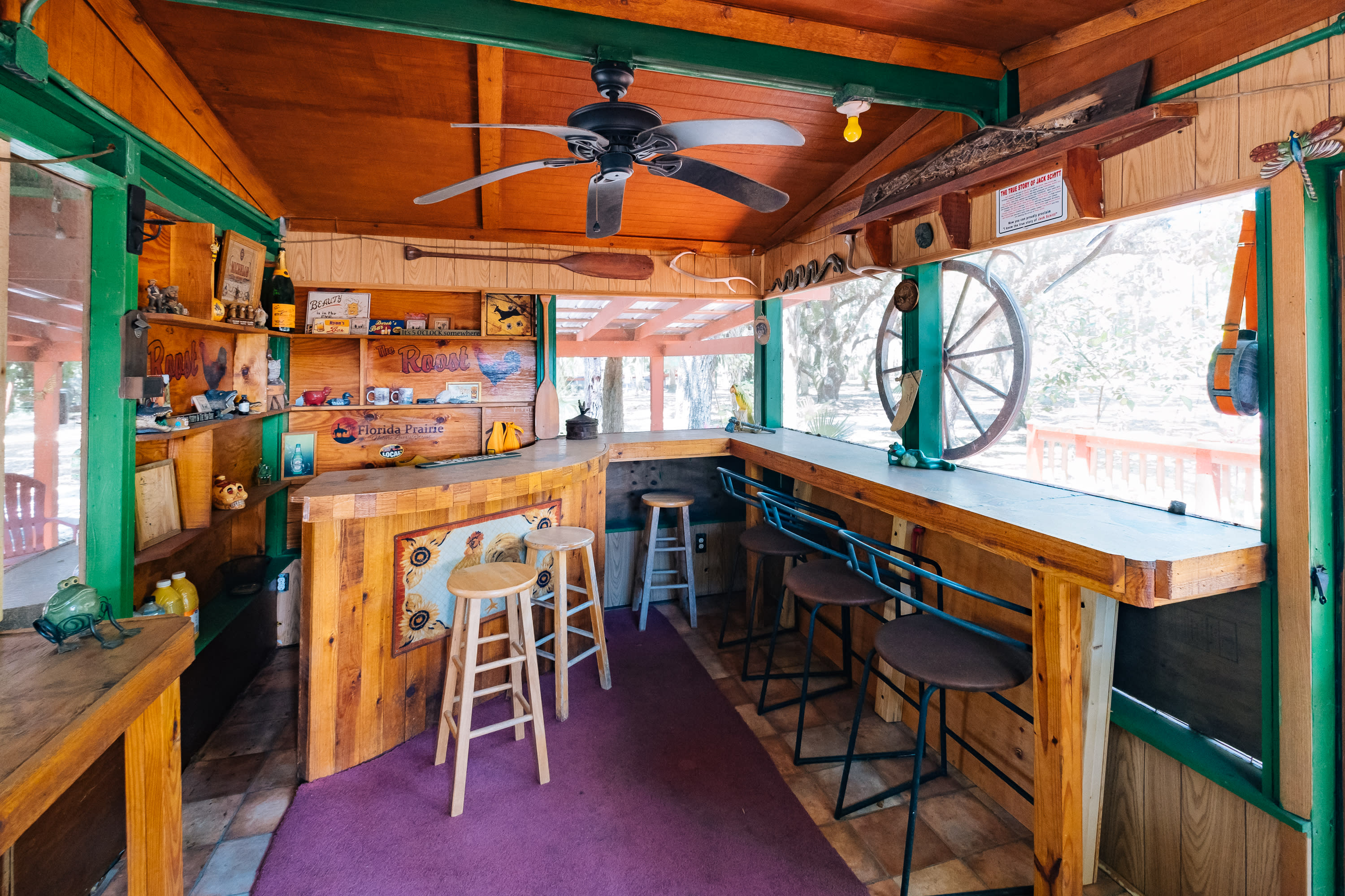 Screened in community bar area