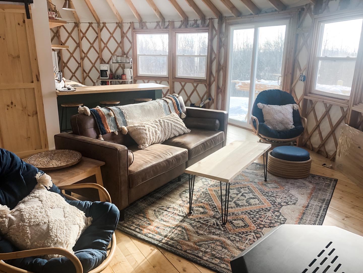 Living area is cozy.