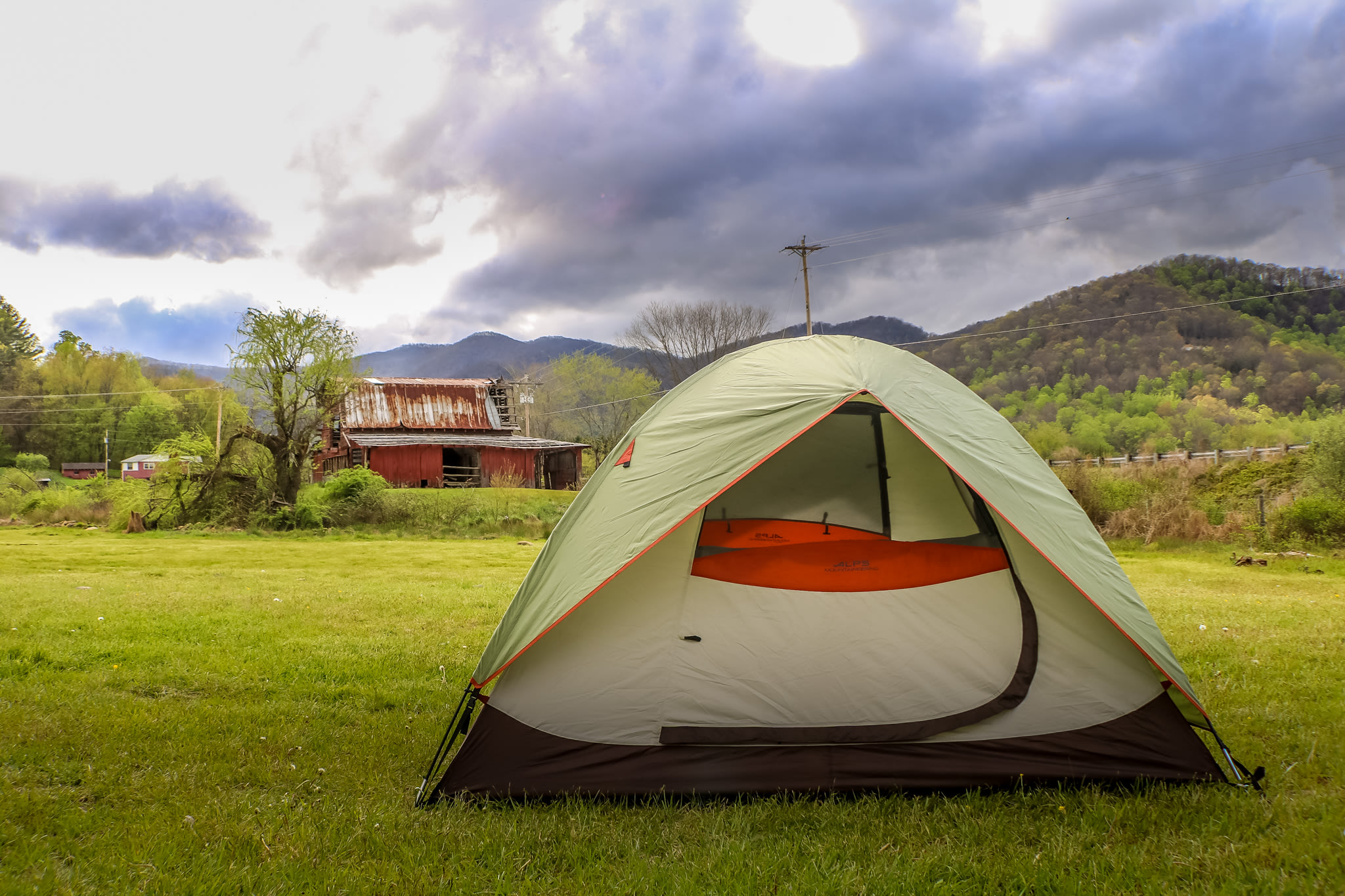 Got the tent up in less than 10 minutes.