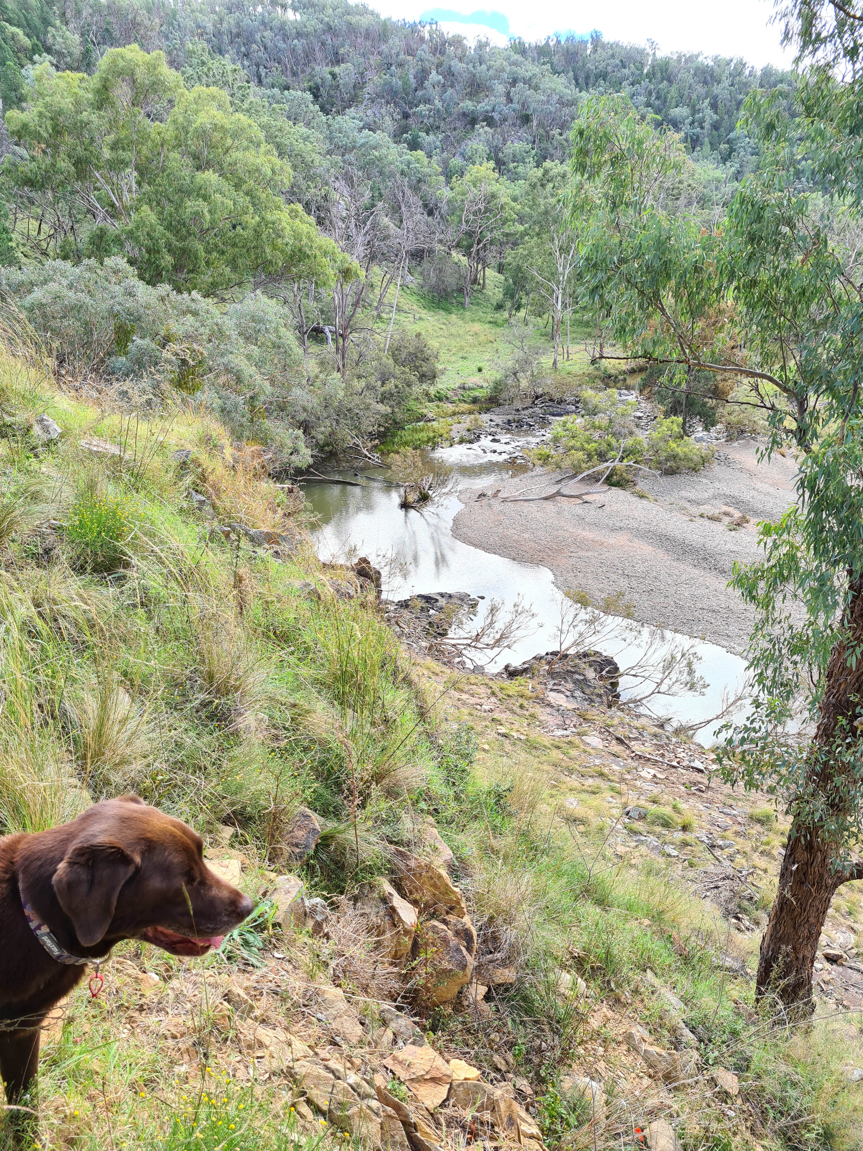 The river started getting smaller from the Rick tops