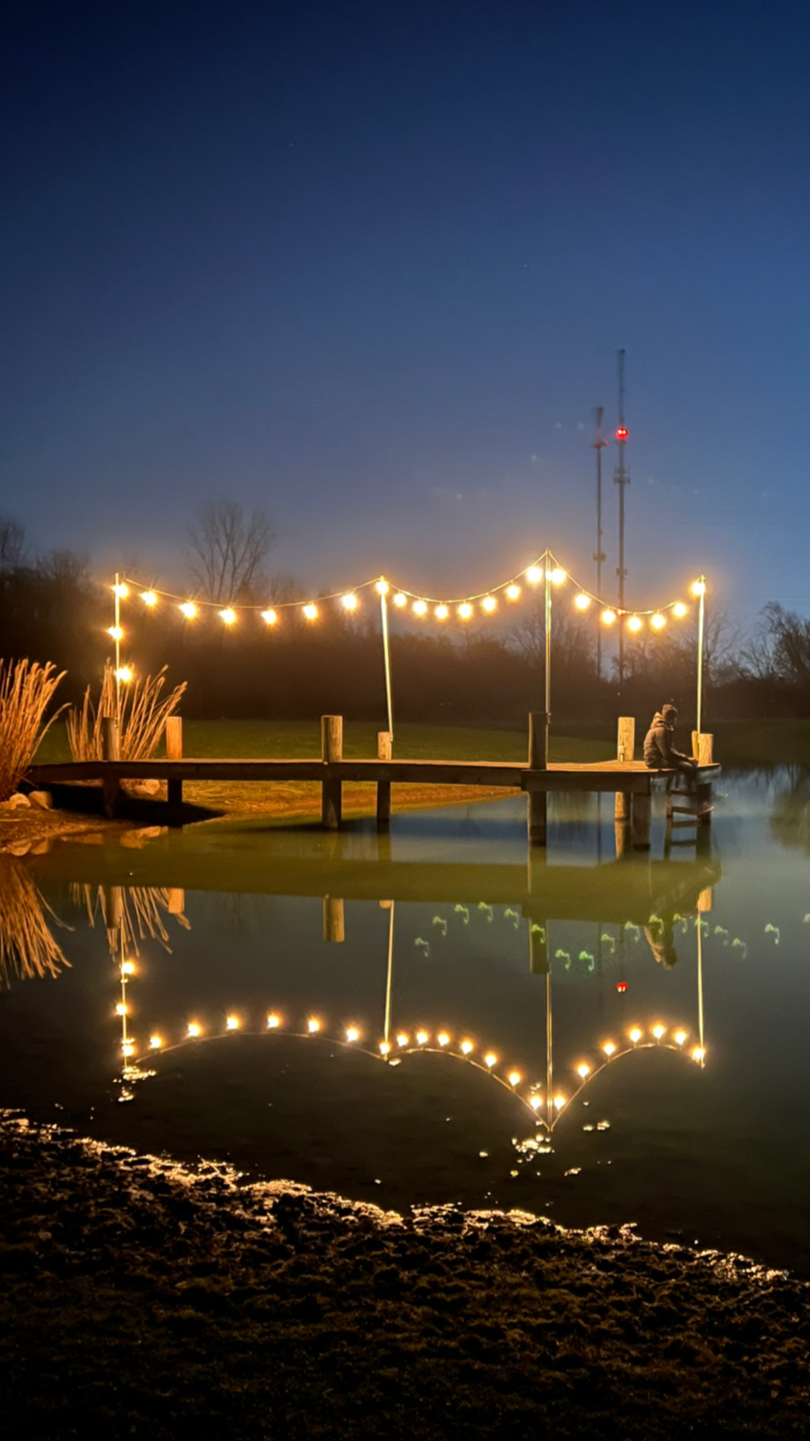 The dock at there personal lake 