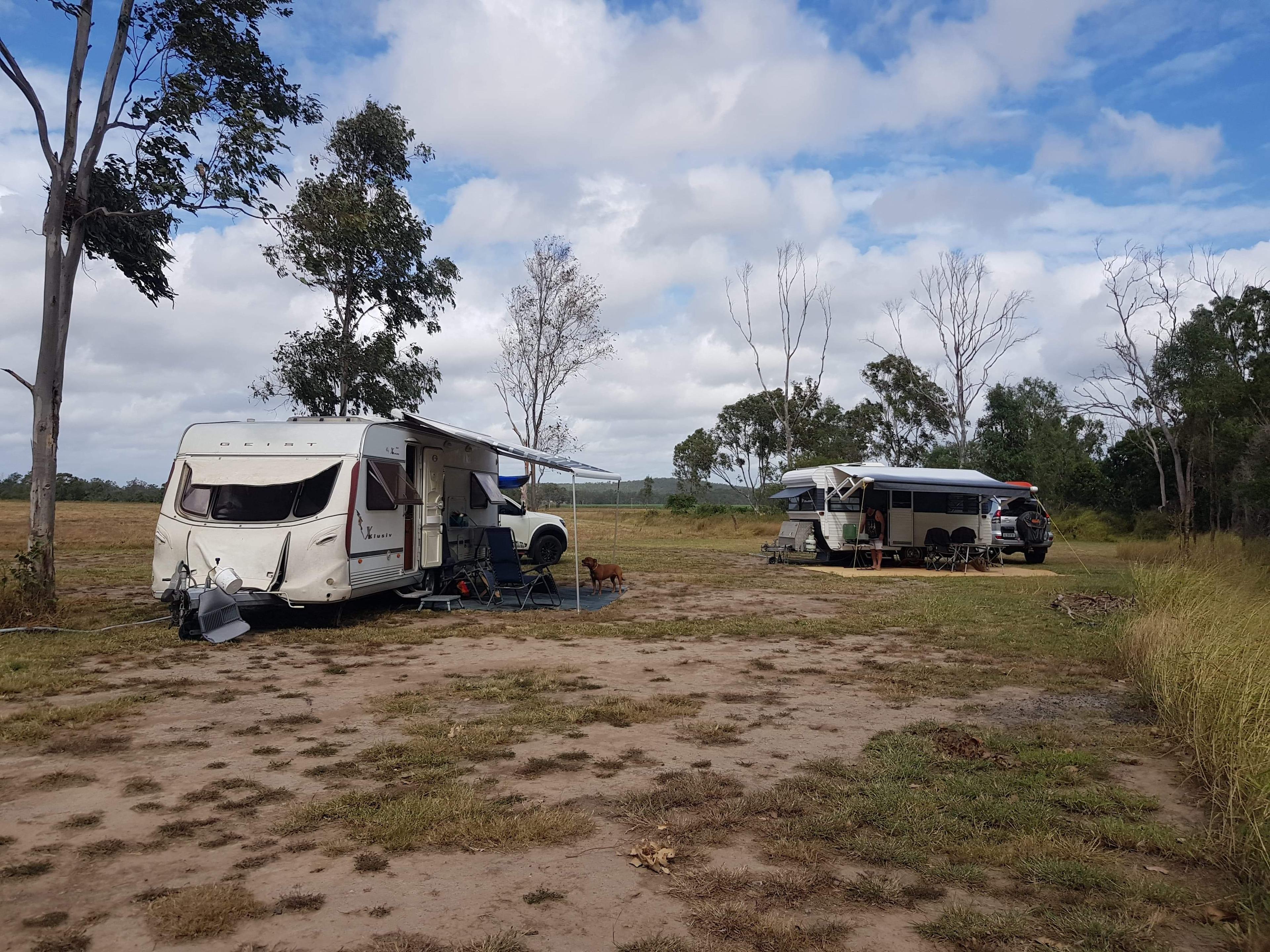 Camping up the top overlooking the river.