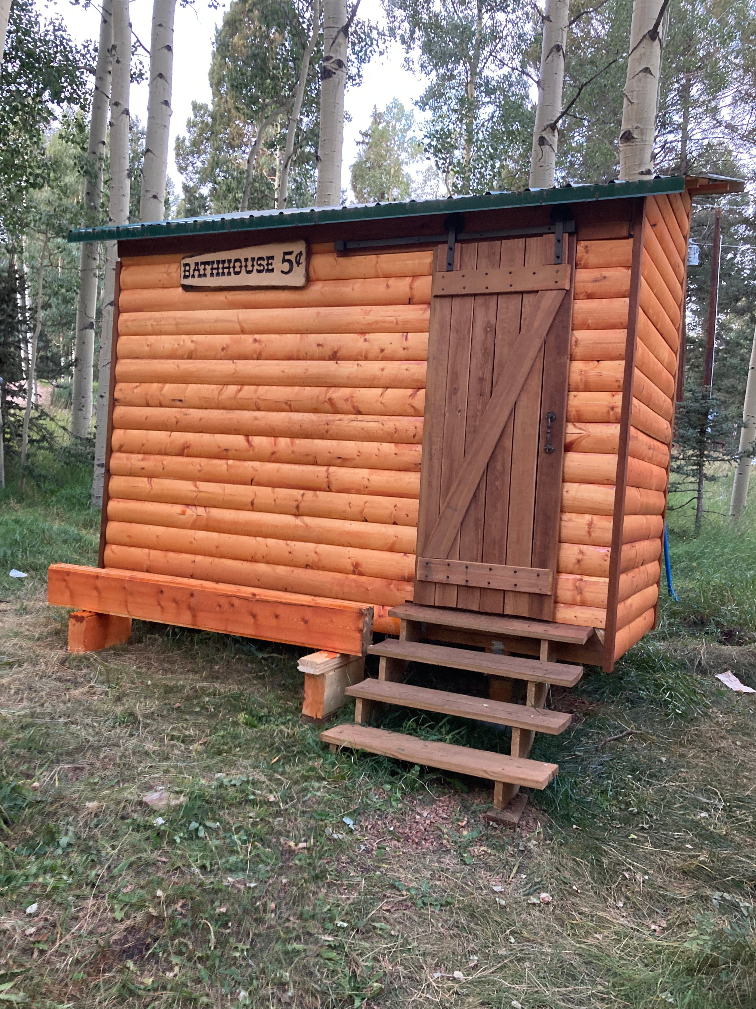 Restroom building will full size shower 

