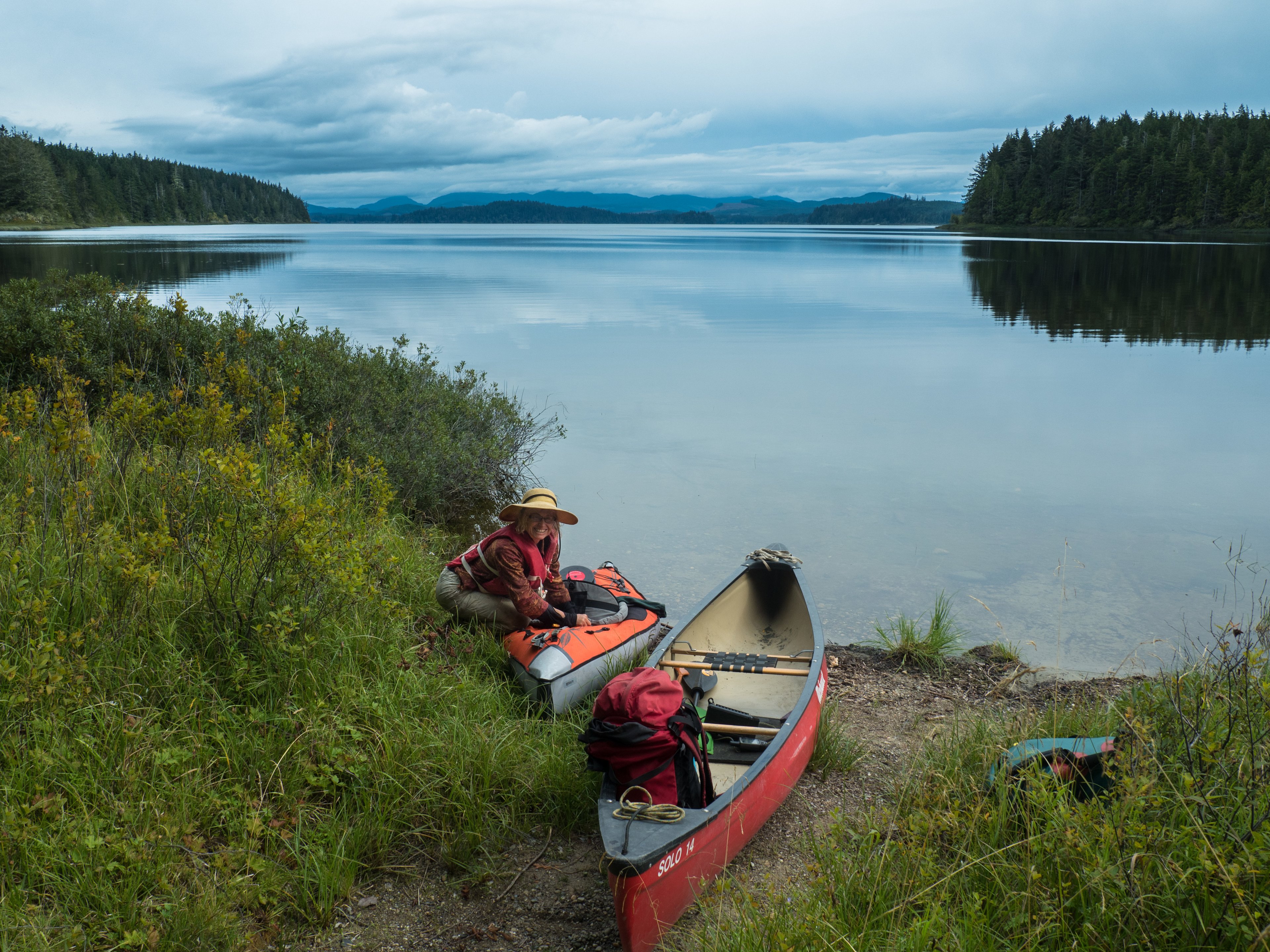 Paddling on the lake