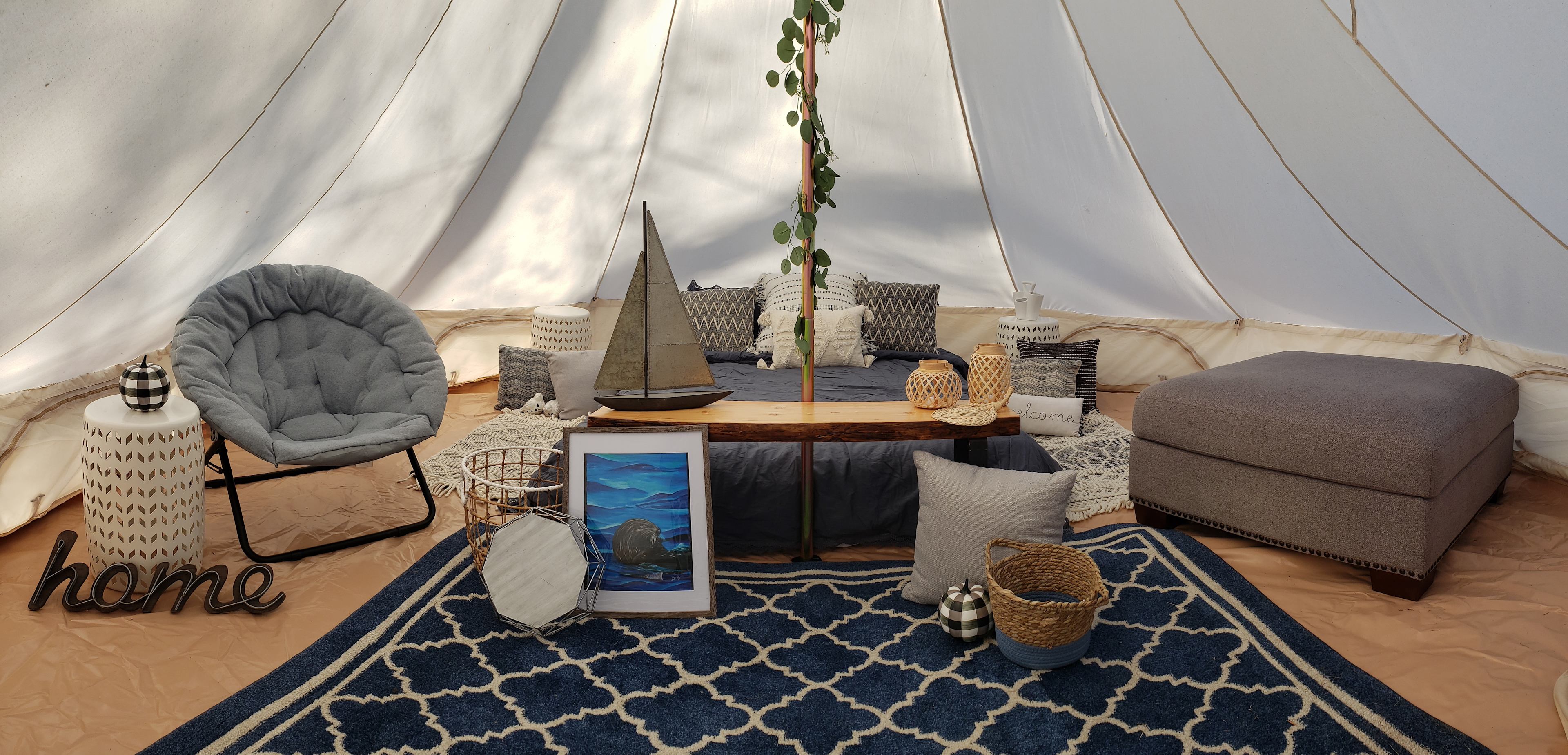 Inside the Matanuska Tent