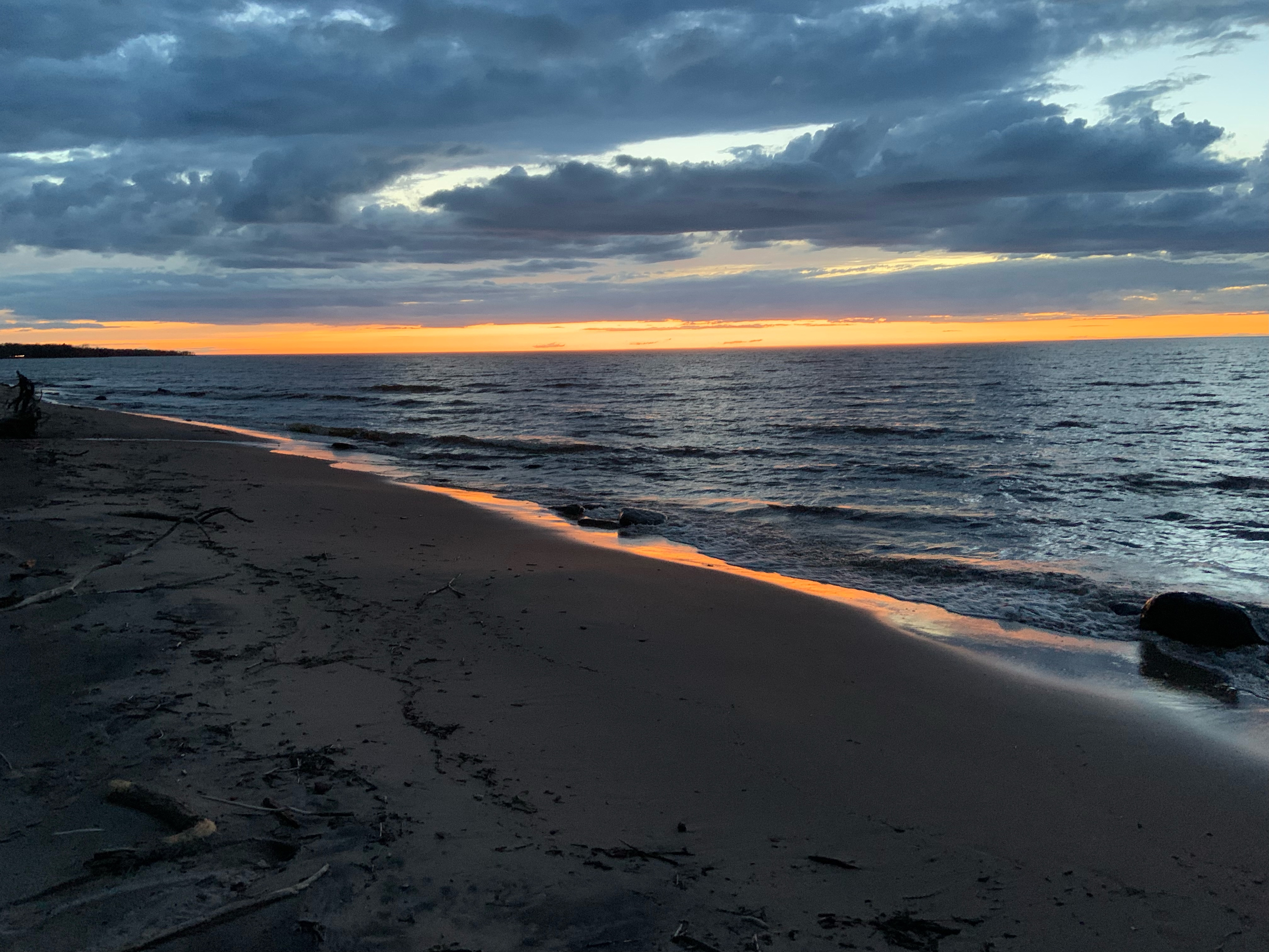 Sitting on the beach and the Sunset still going at 10pm!