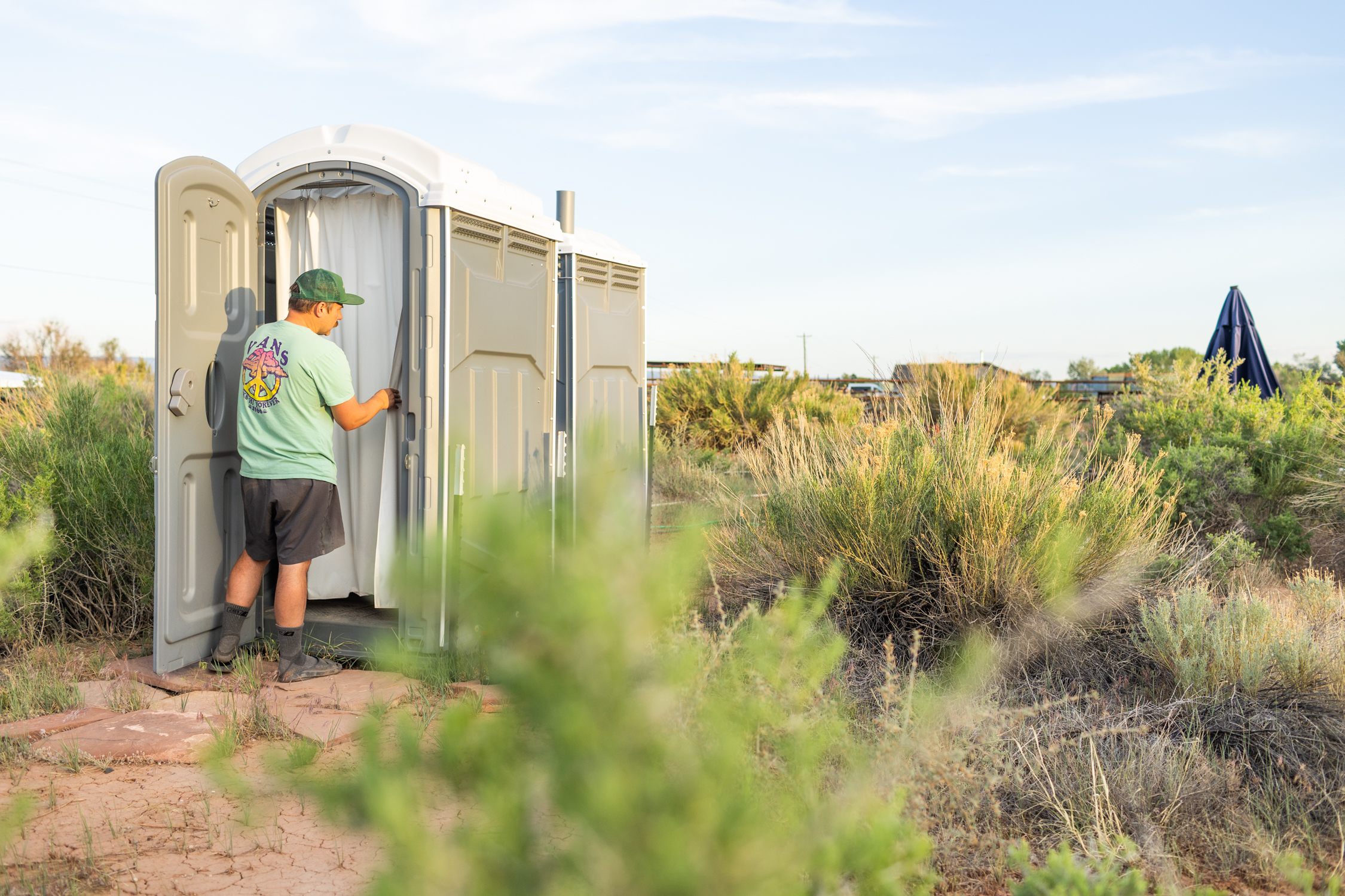 We were so impressed to find that there was a shower here with warm water!