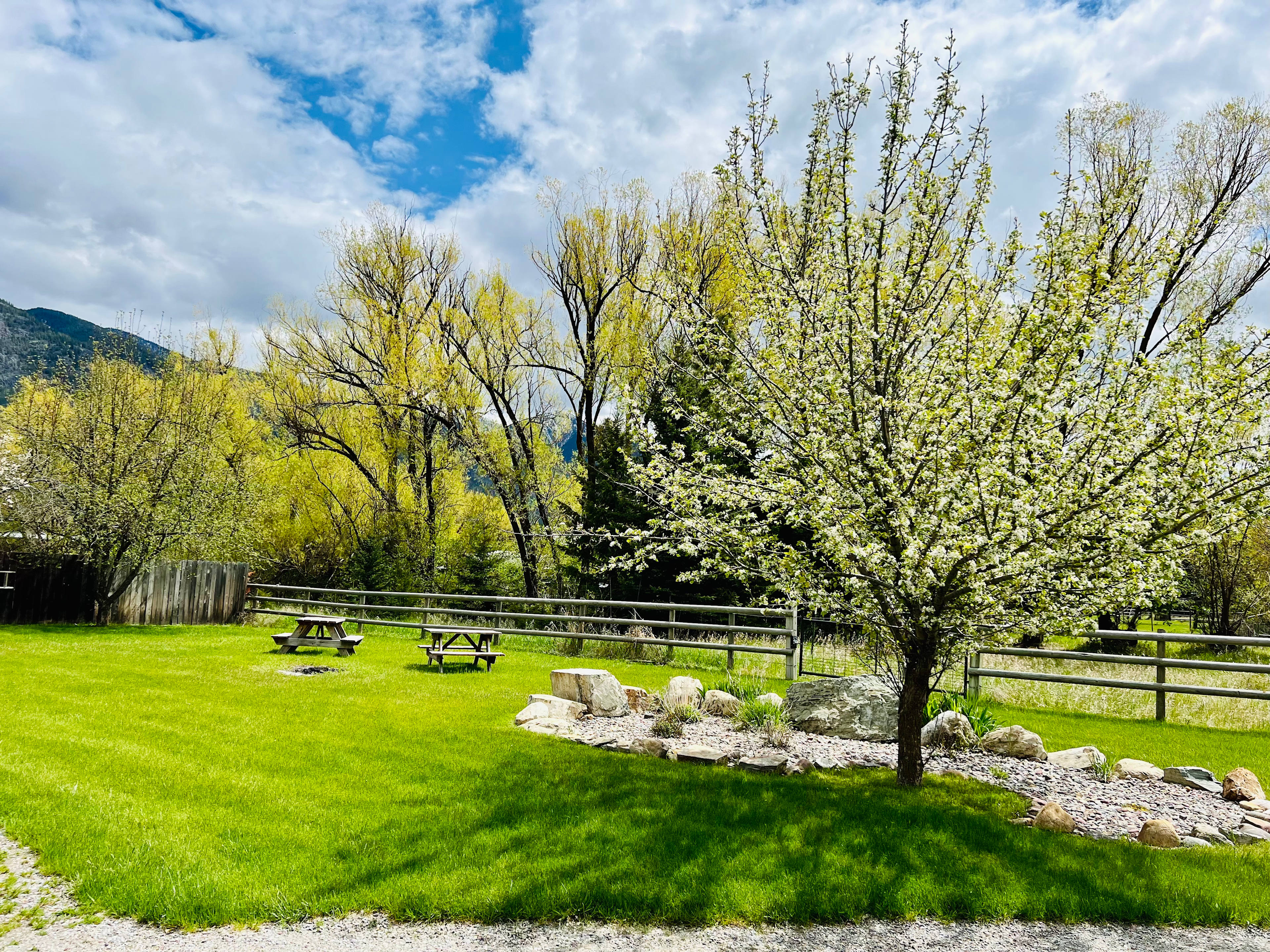Bask in the sun at the community firepit and picnic tables