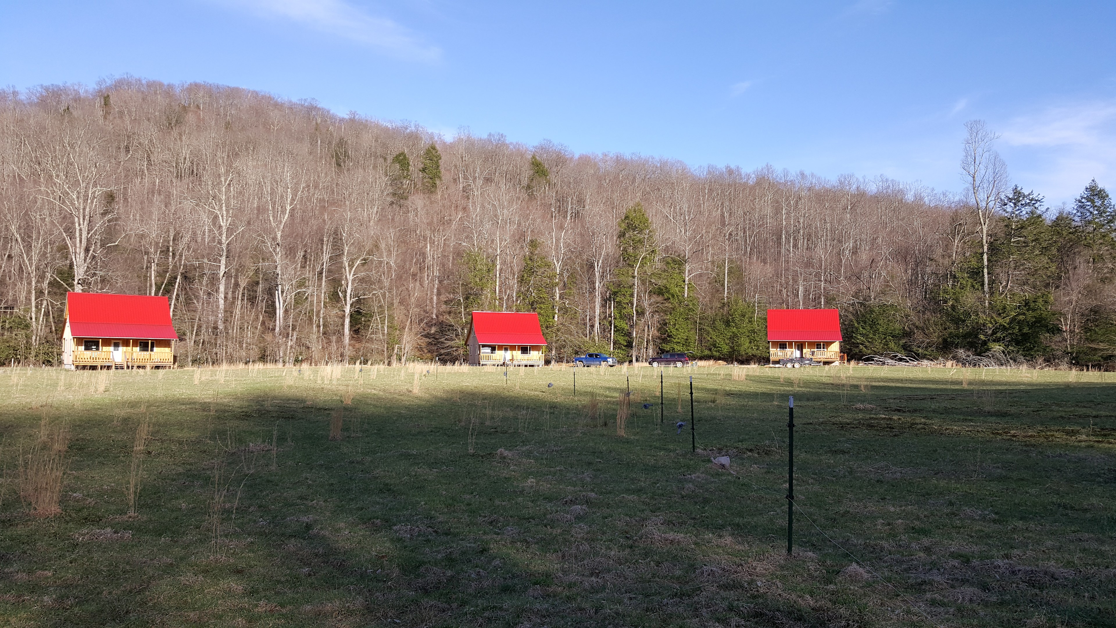 RV Sites are located between each cabin.
