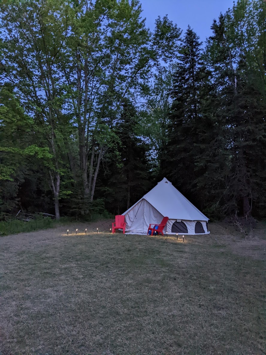 Solar lights will guide you back to your bed at night. 