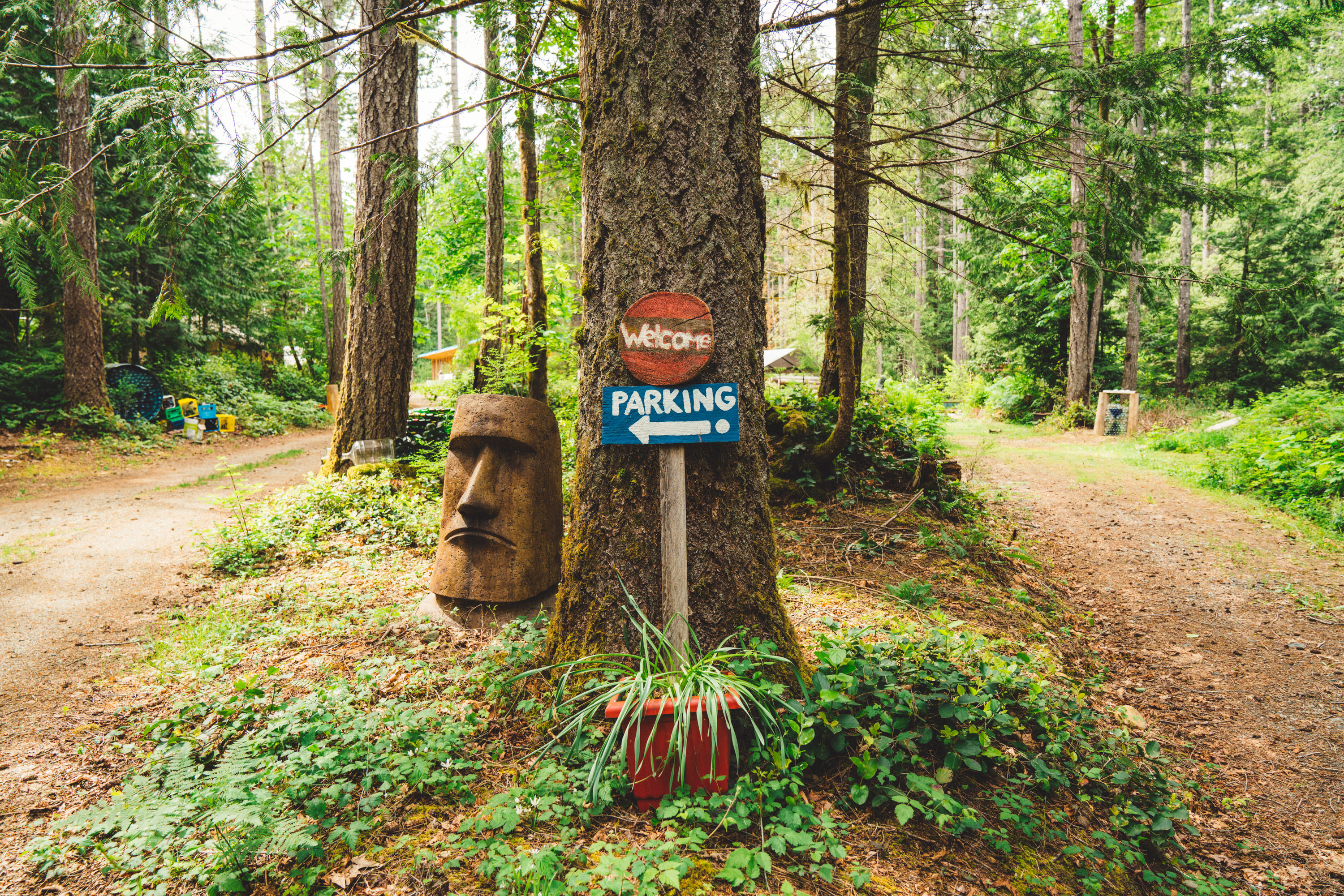 The beginning of the property. 