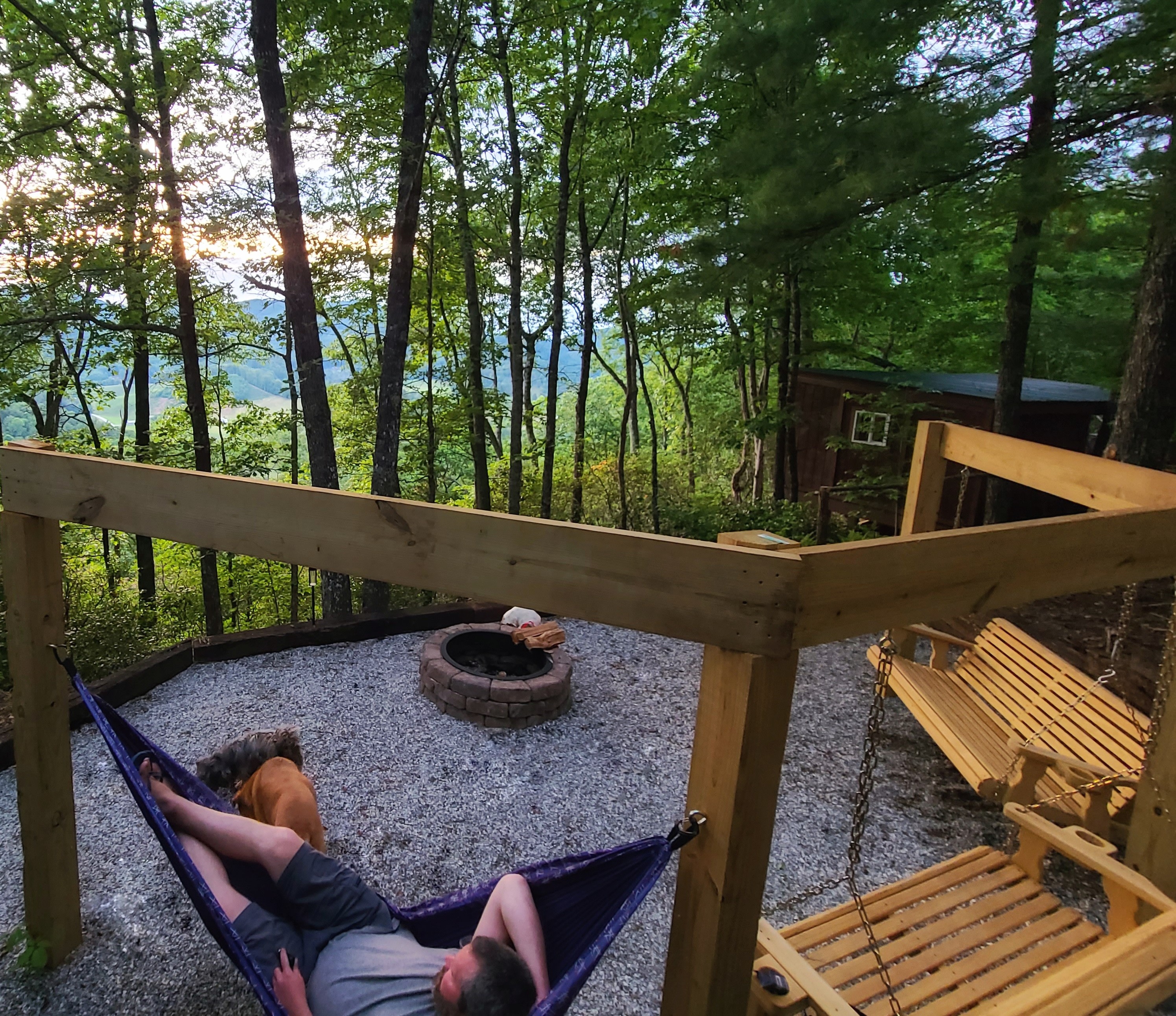 Camper with EPIC Bluff campView