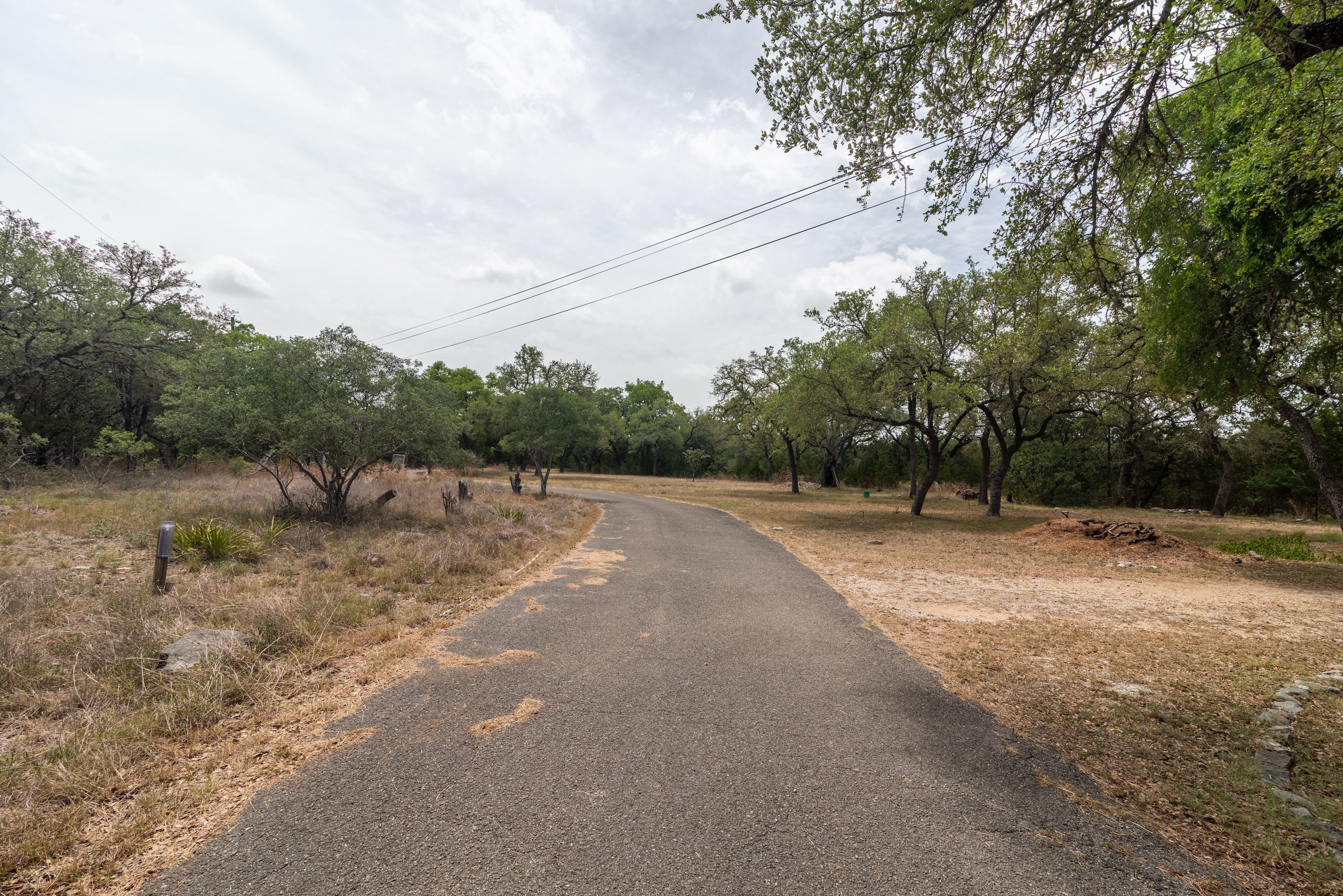 This view looks out to the entrance of the property.