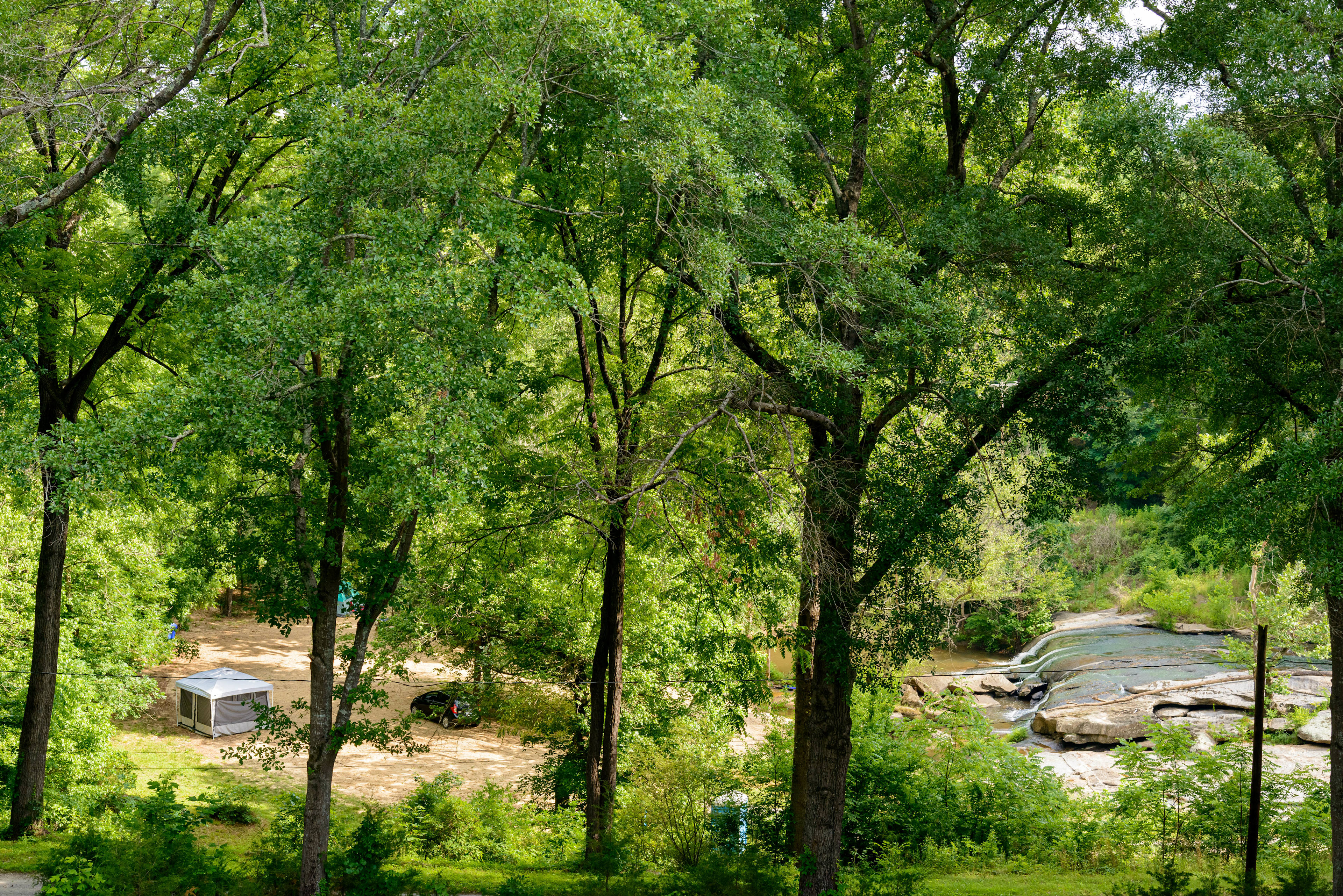 Waterfall camping close to CLT