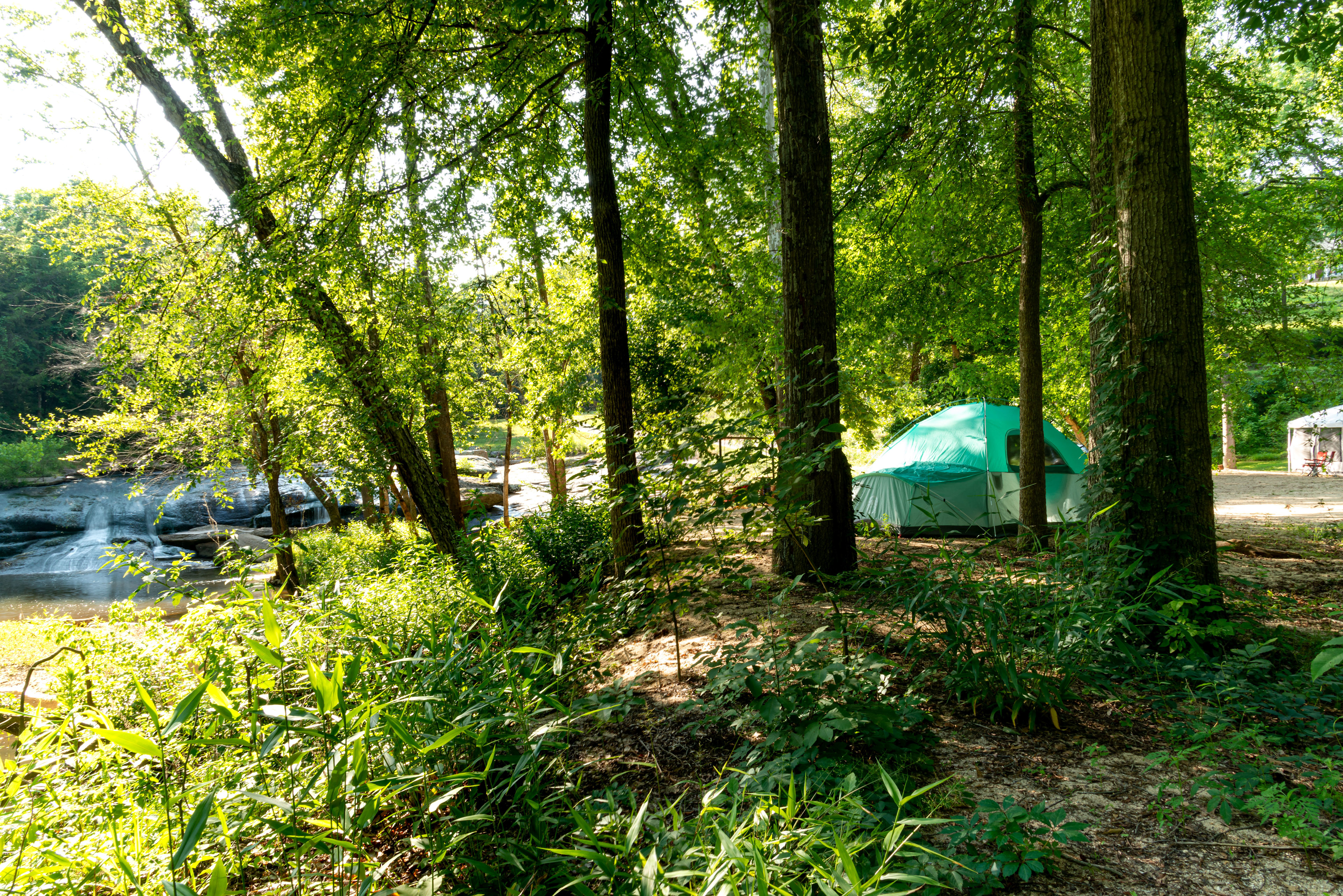 Waterfall camping close to CLT