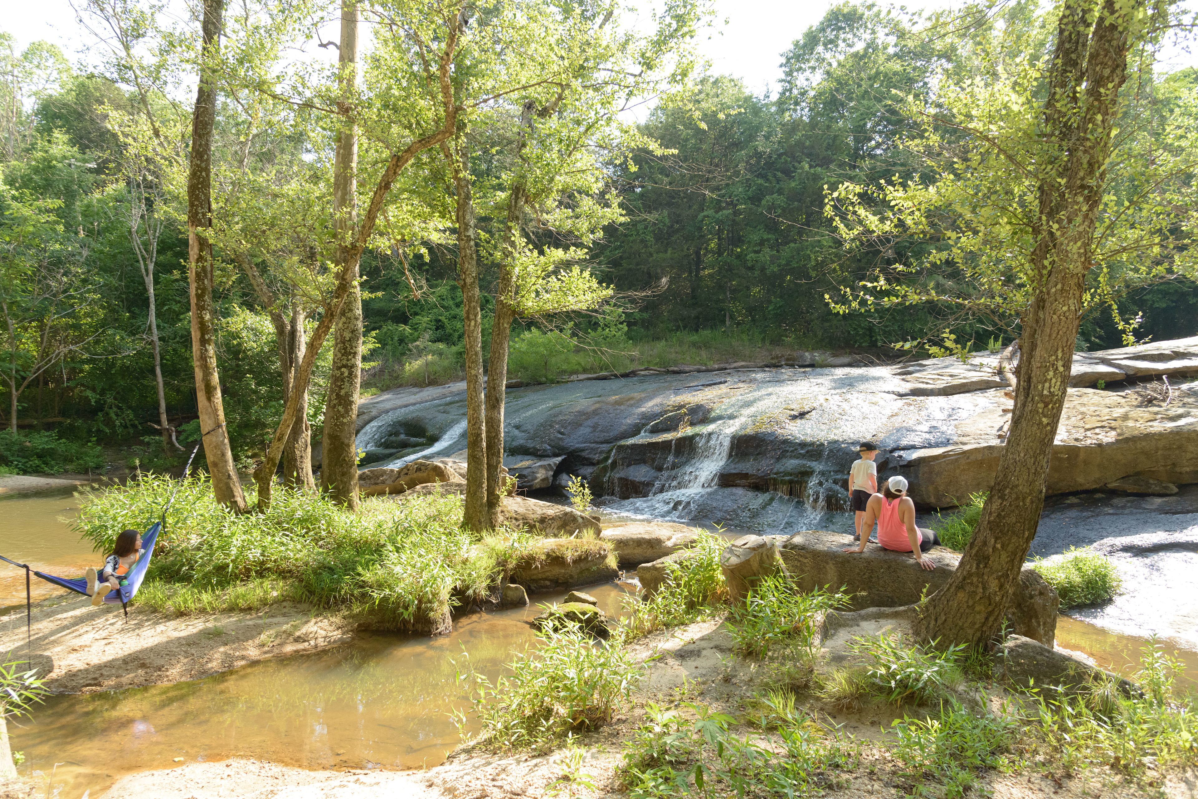 Waterfall camping close to CLT