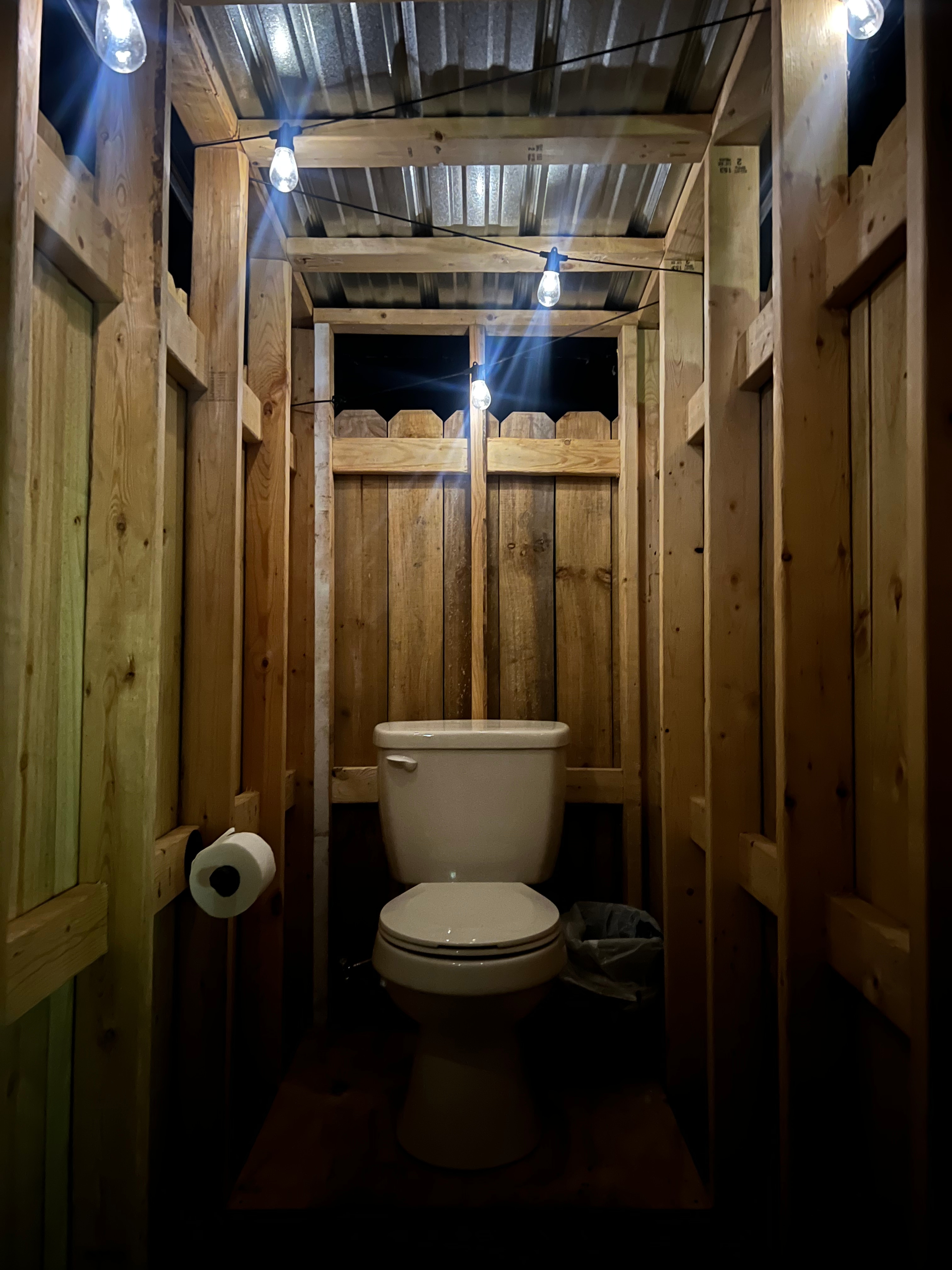 Bathroom at night. 
