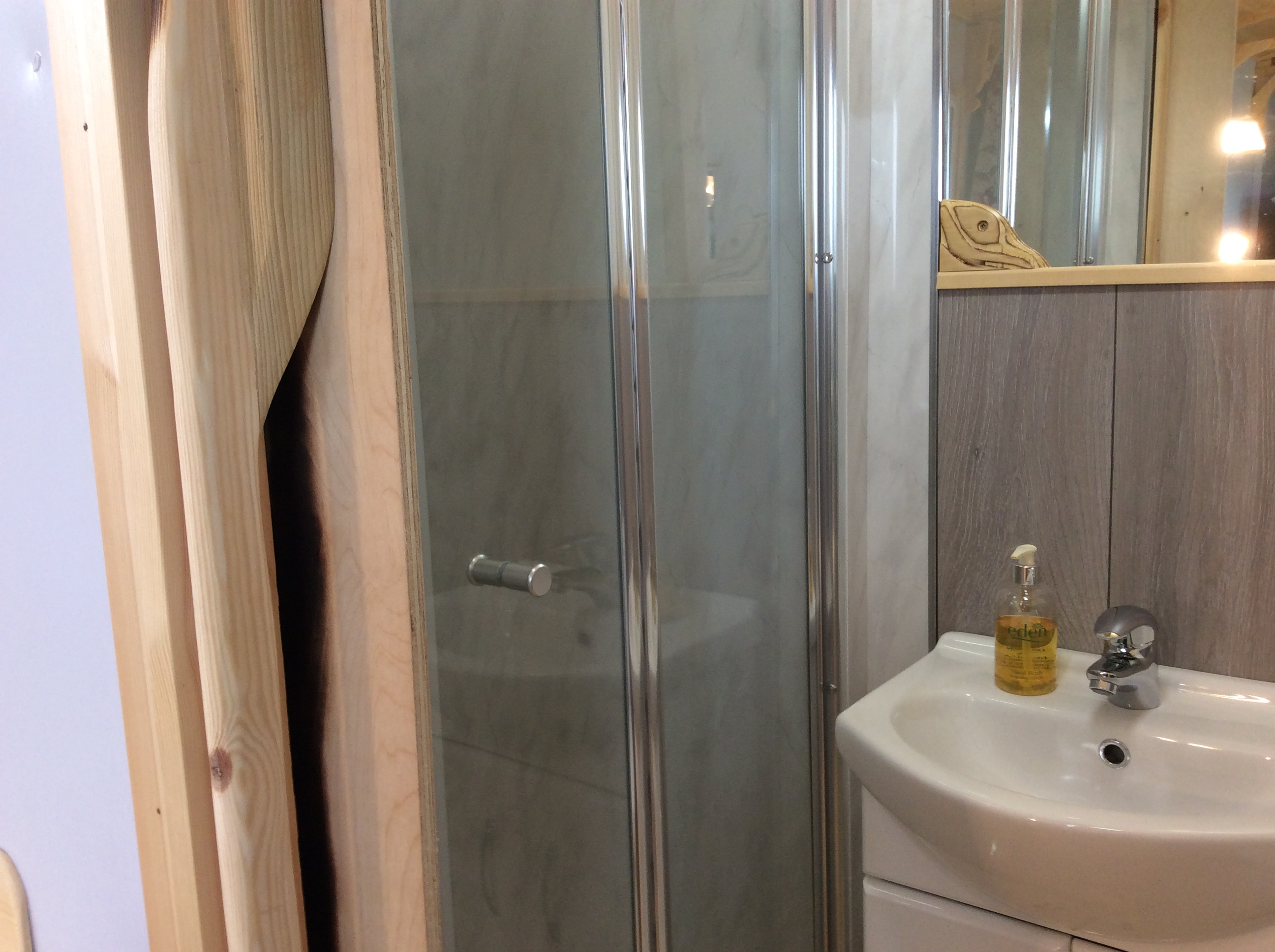 Lovely shower, in its own room, in the shepherds hut