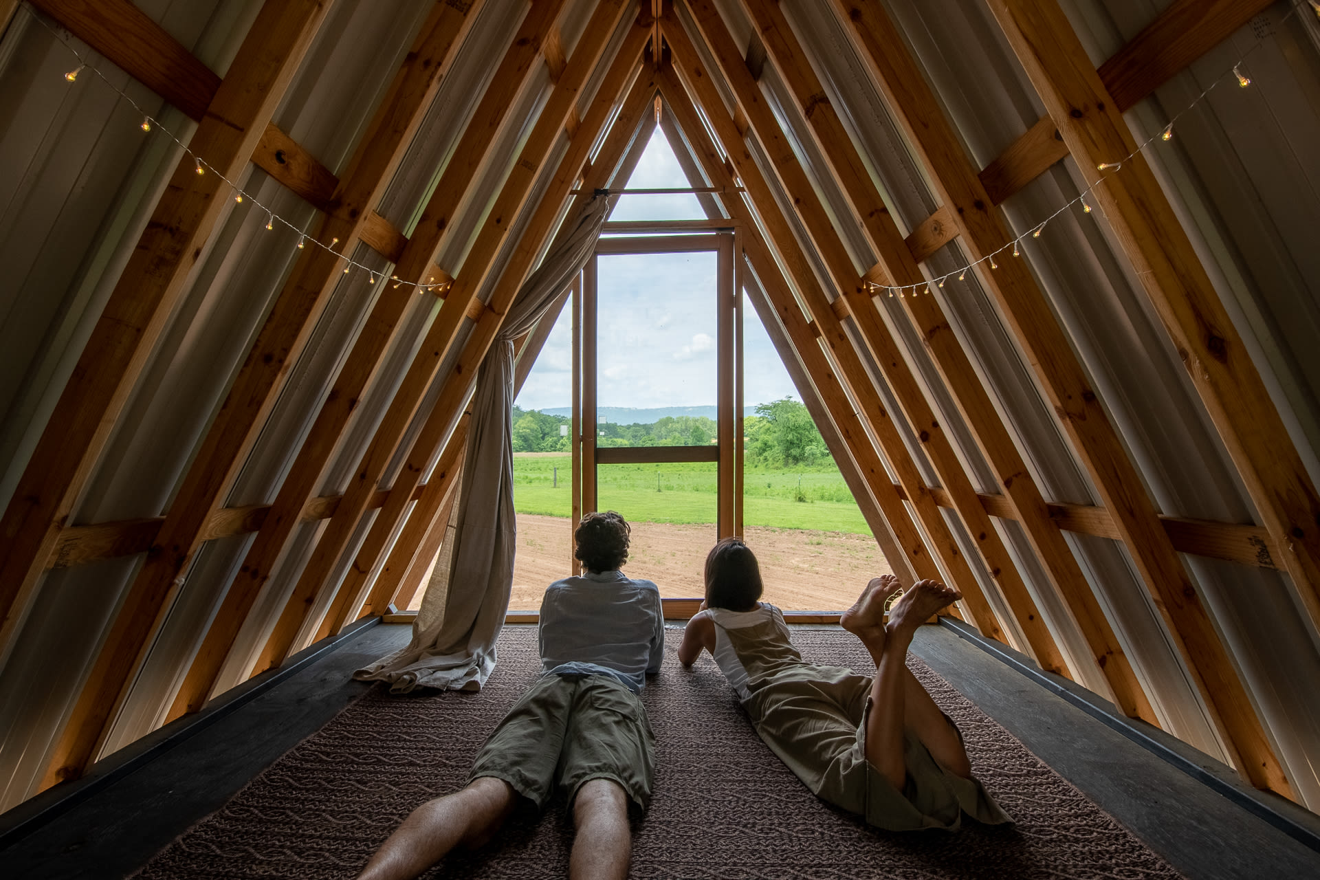 Sleep under the stars overlooking the mountains by babbling stream