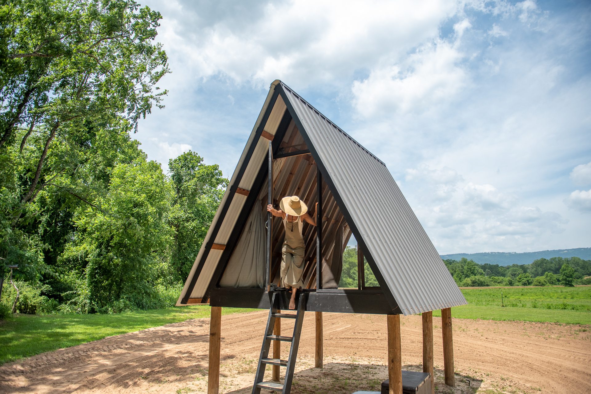 Sleep under the stars overlooking the mountains by babbling stream