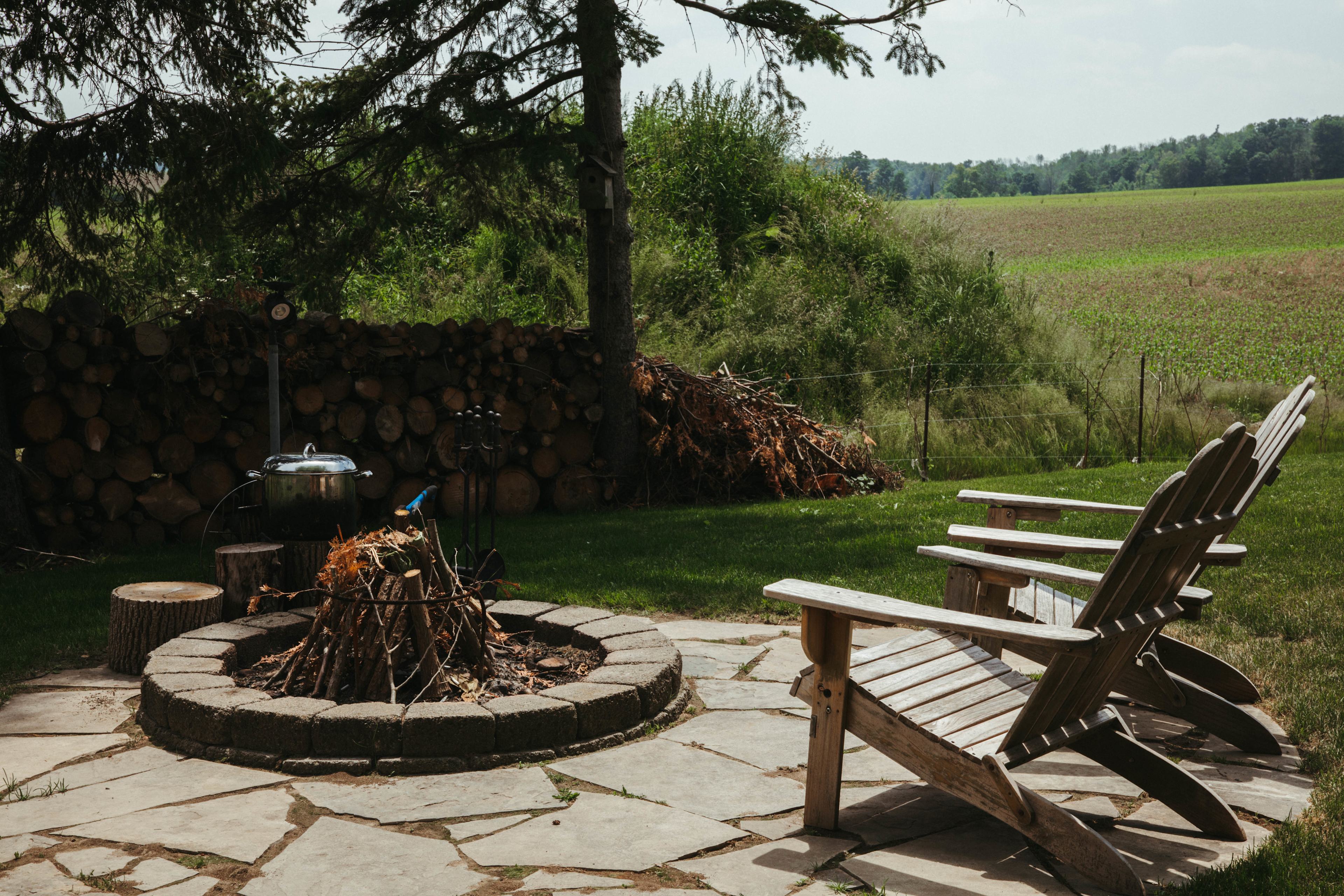 A fire pit fit for a large group!